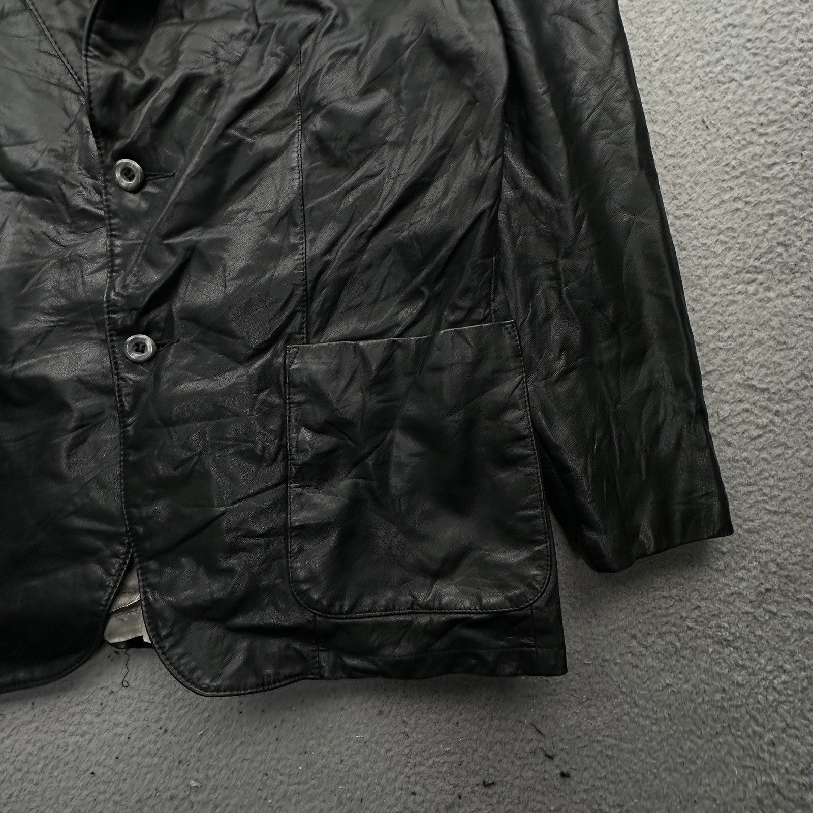 Remy Vintage Remy Leather Blazer Sport Coat Mens 44 Large Size US L / EU 52-54 / 3 - 8 Thumbnail