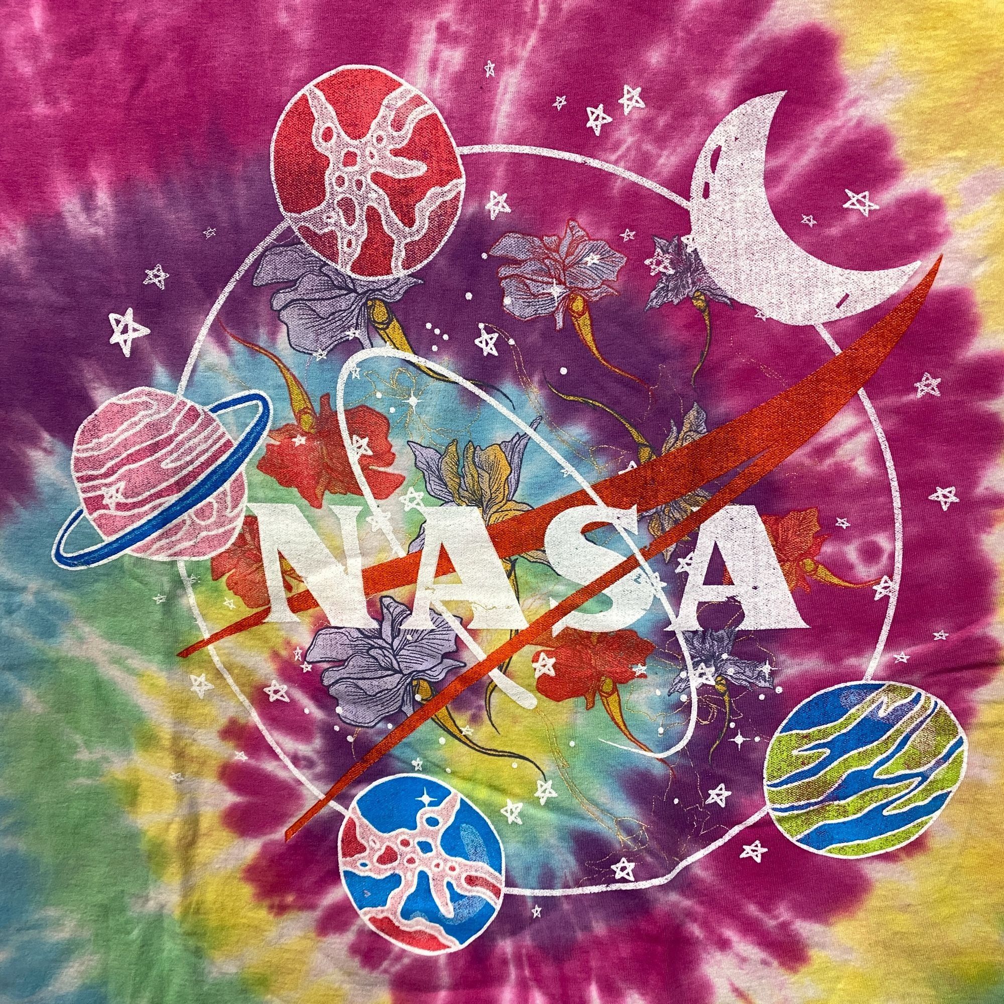 NASA NASA Solar System Flower Amazing Colorful Tie Dye Graphic De Size XL / US 12-14 / IT 48-50 - 2 Thumbnail