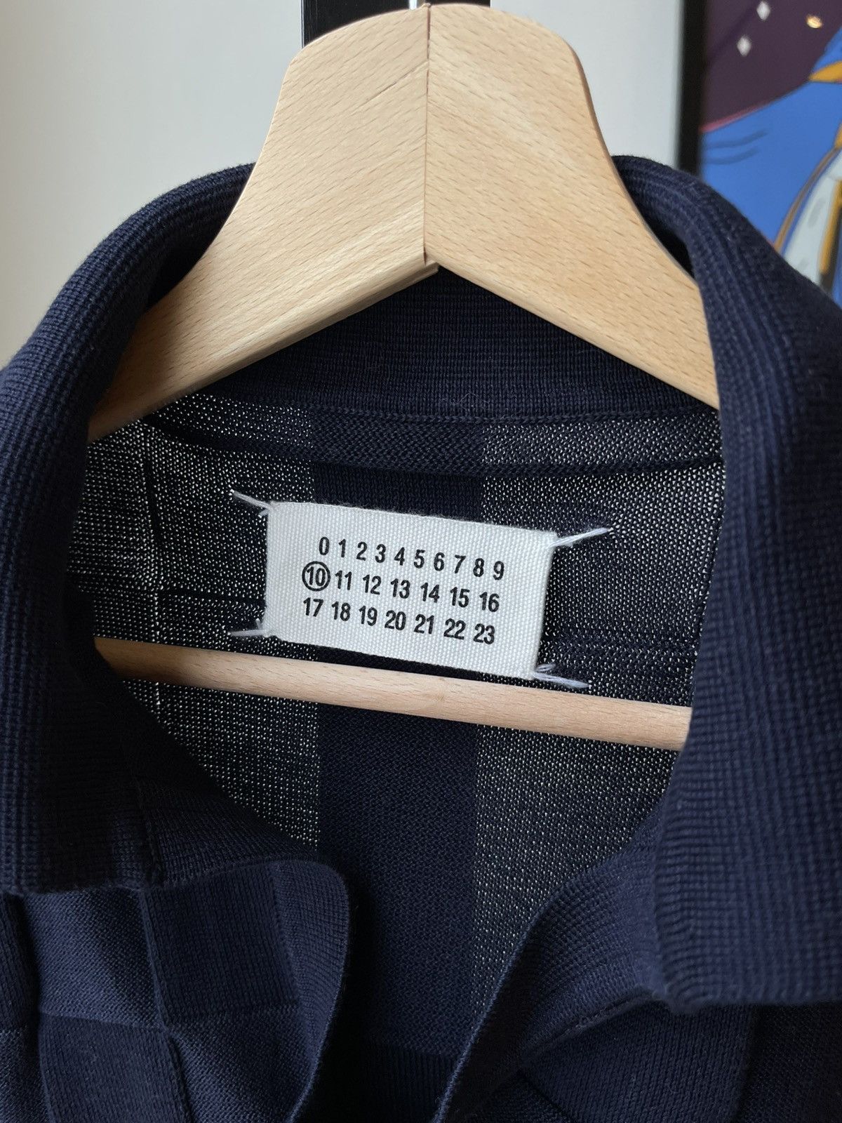 Maison Margiela Maison Margiela SS08 Navy Open-Collar Knit Polo Sweater Size US S / EU 44-46 / 1 - 4 Thumbnail