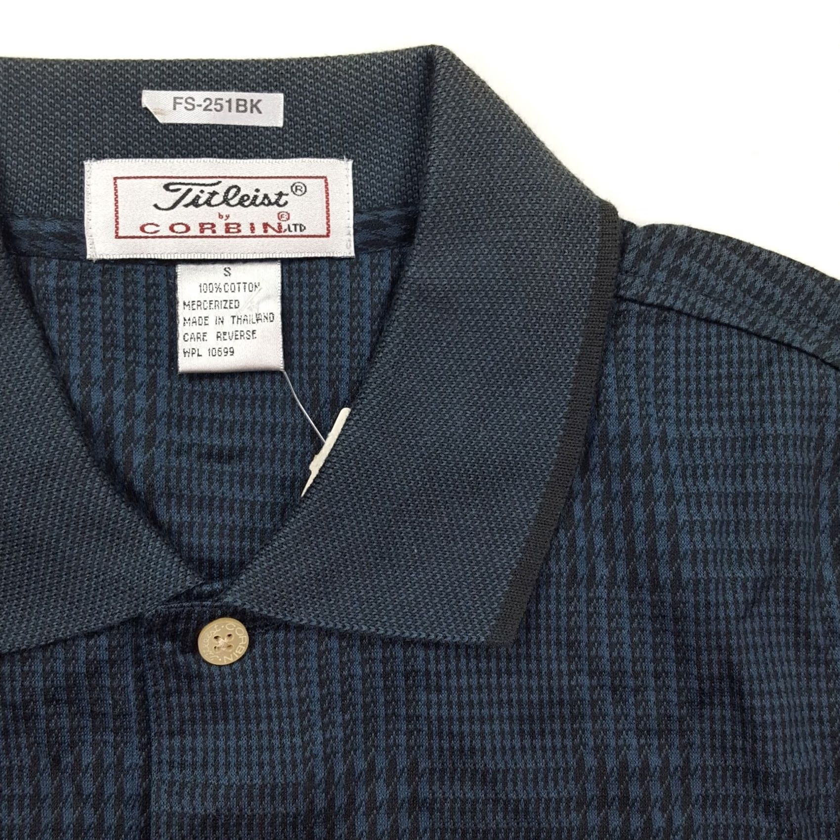 Titleist VINTAGE Titleist Golf Collared Polo Shirt Mens Small Button Plaid Blue Cotton S Classic Preppy 90s Golf Tennis Casual Size US S / EU 44-46 / 1 - 4 Thumbnail