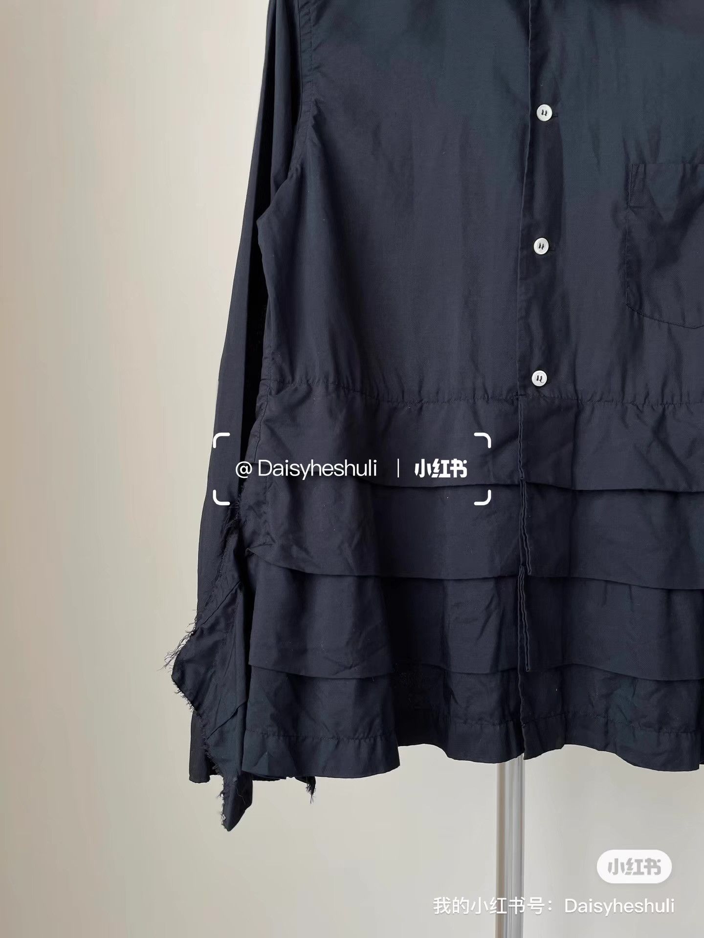 Comme des Garcons Comme des Garçons Main Line Layered Design Black Shirt Ｑ24 Size S / US 4 / IT 40 - 3 Thumbnail