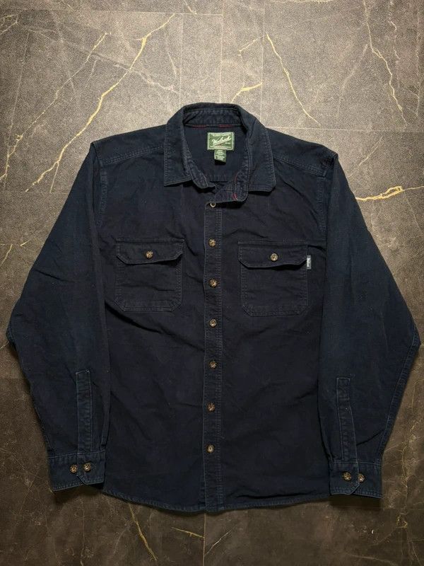 Woolrich Woolen Mills Woolrich navy overshirt vintage 90s 00s retro Size US XL / EU 56 / 4 - 2 Thumbnail