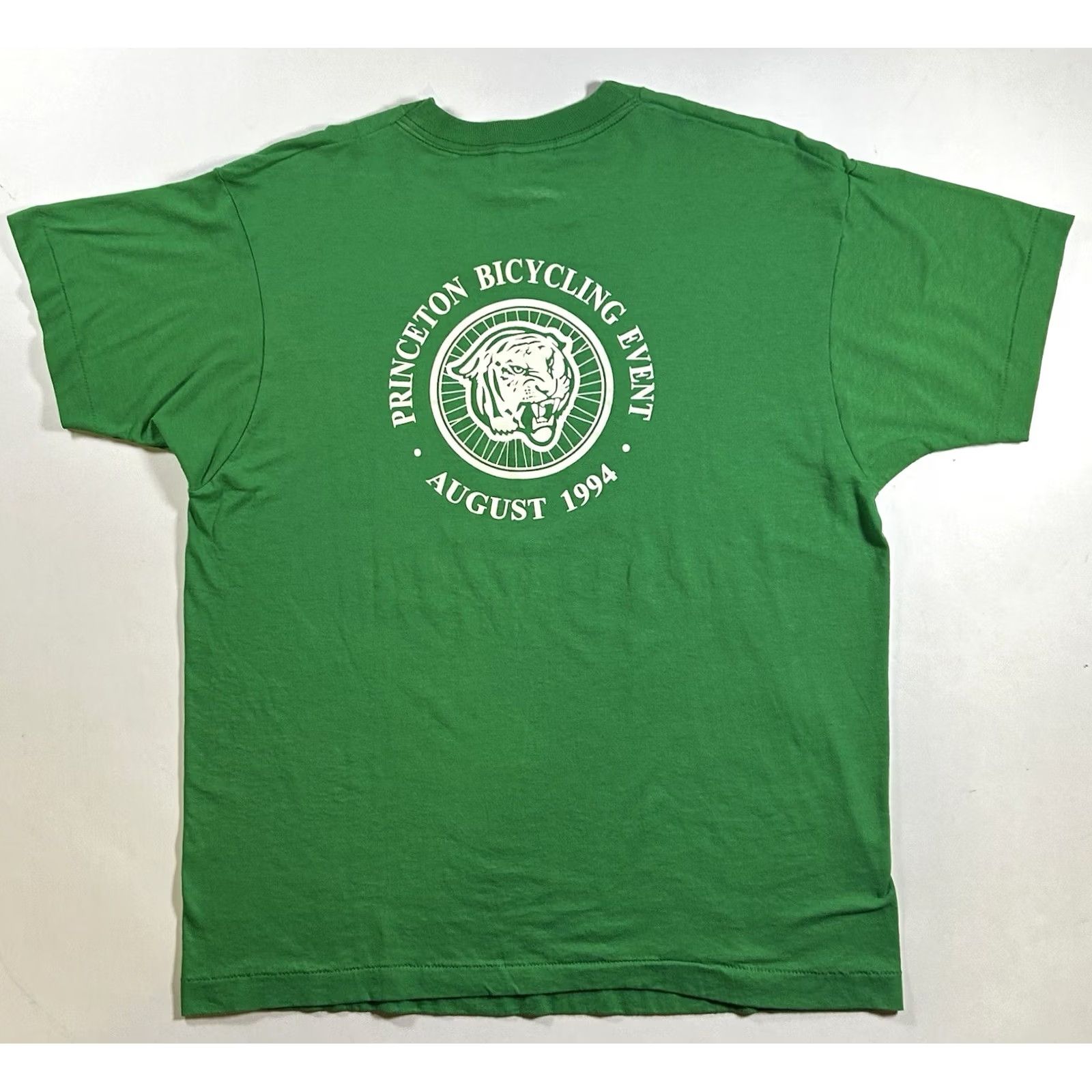 Vintage VINTAGE Princeton University Bicycling Event Tee Screen Stars Large Green 90s College Mens Size US L / EU 52-54 / 3 - 2 Thumbnail