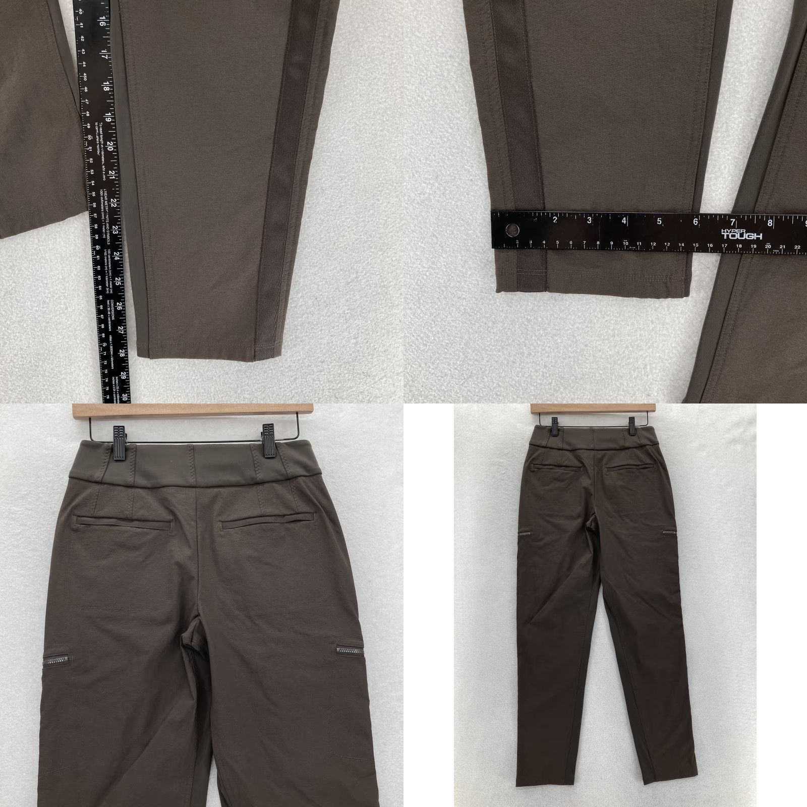 Athleta Athleta Wander Hybrid Pant Womens 4 Brown Stretch Zipper Pockets Slim Fit Gym Size 27" / US 4 / IT 40 - 8 Thumbnail