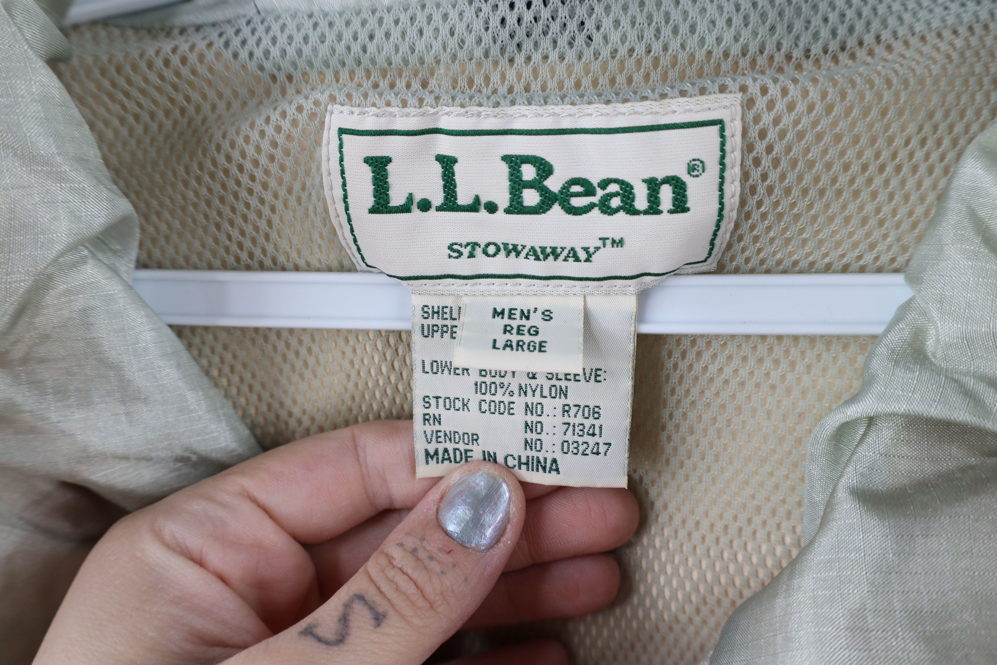 L.L. Bean × Vintage Vintage 90s LL Bean Waterproof Hooded Anorak Jacket Red Size US L / EU 52-54 / 3 - 6 Thumbnail