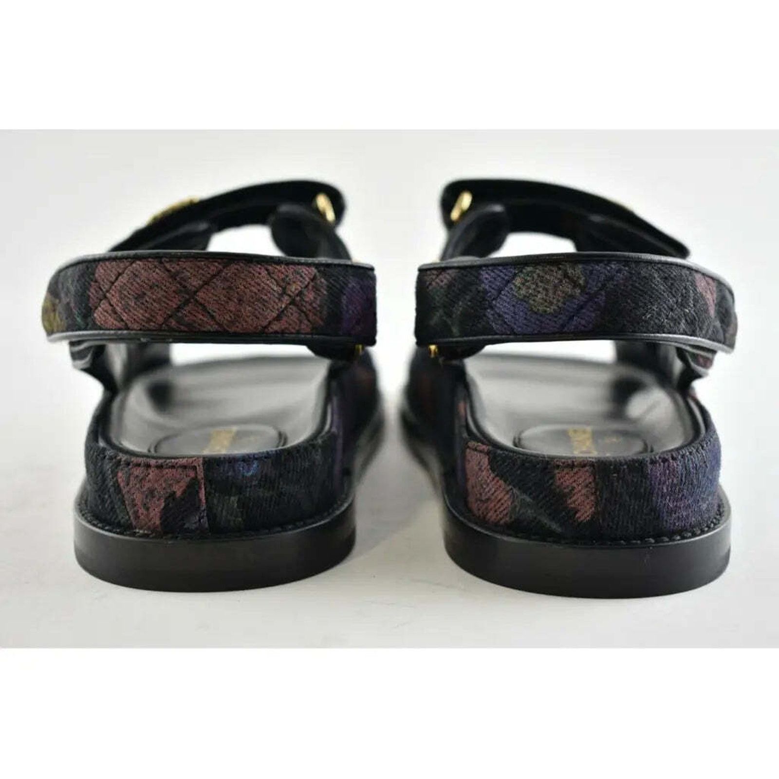 Chanel Chanel 21A Black Denim Graffiti CC Logo Mule Slide Strap Size US 6 / IT 36 - 10 Thumbnail