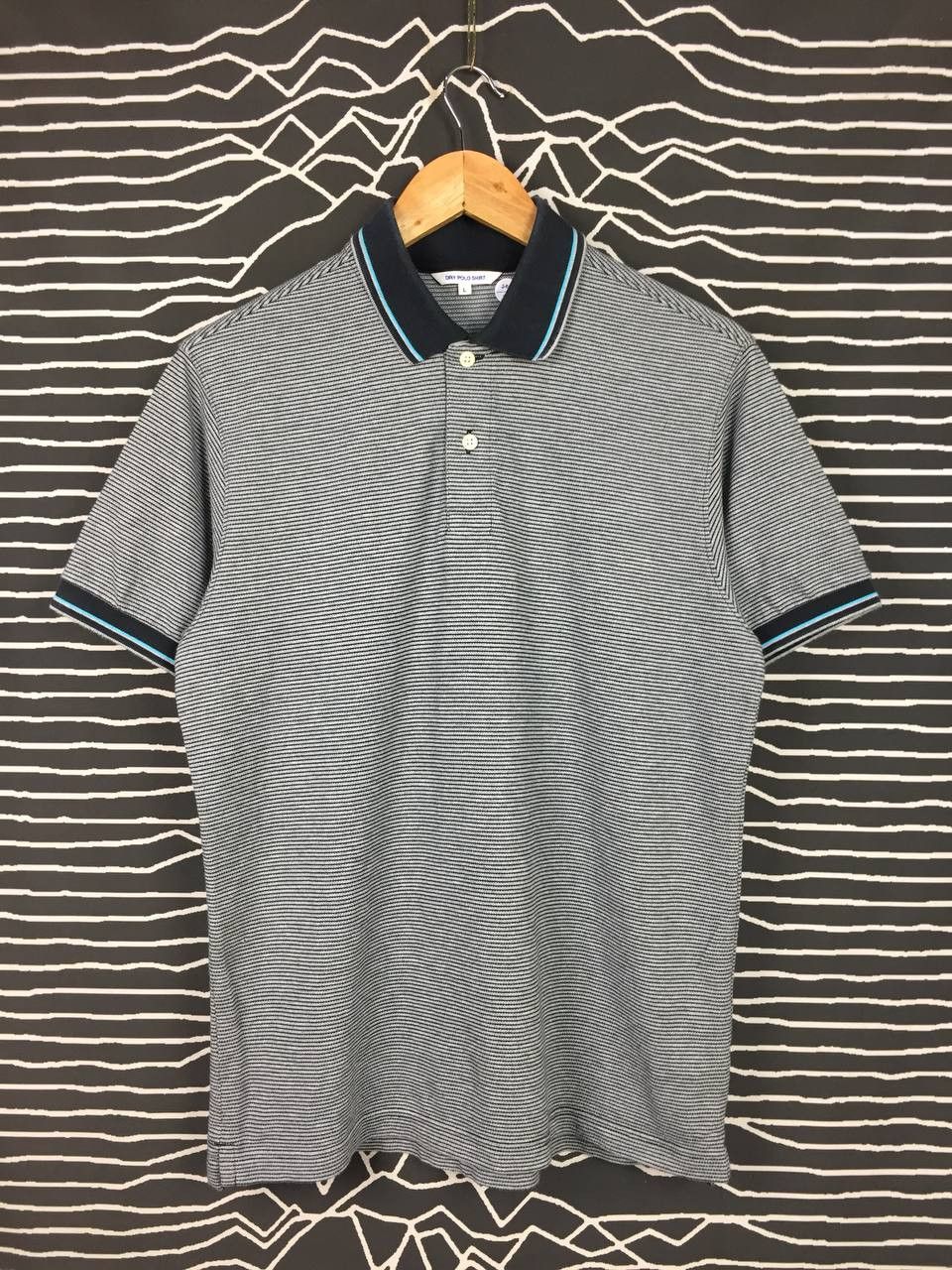 Japanese Brand × Uniqlo Uniqlo Casual Essential Striped Twin Tipped Polo Tee Size US M / EU 48-50 / 2 - 2 Thumbnail