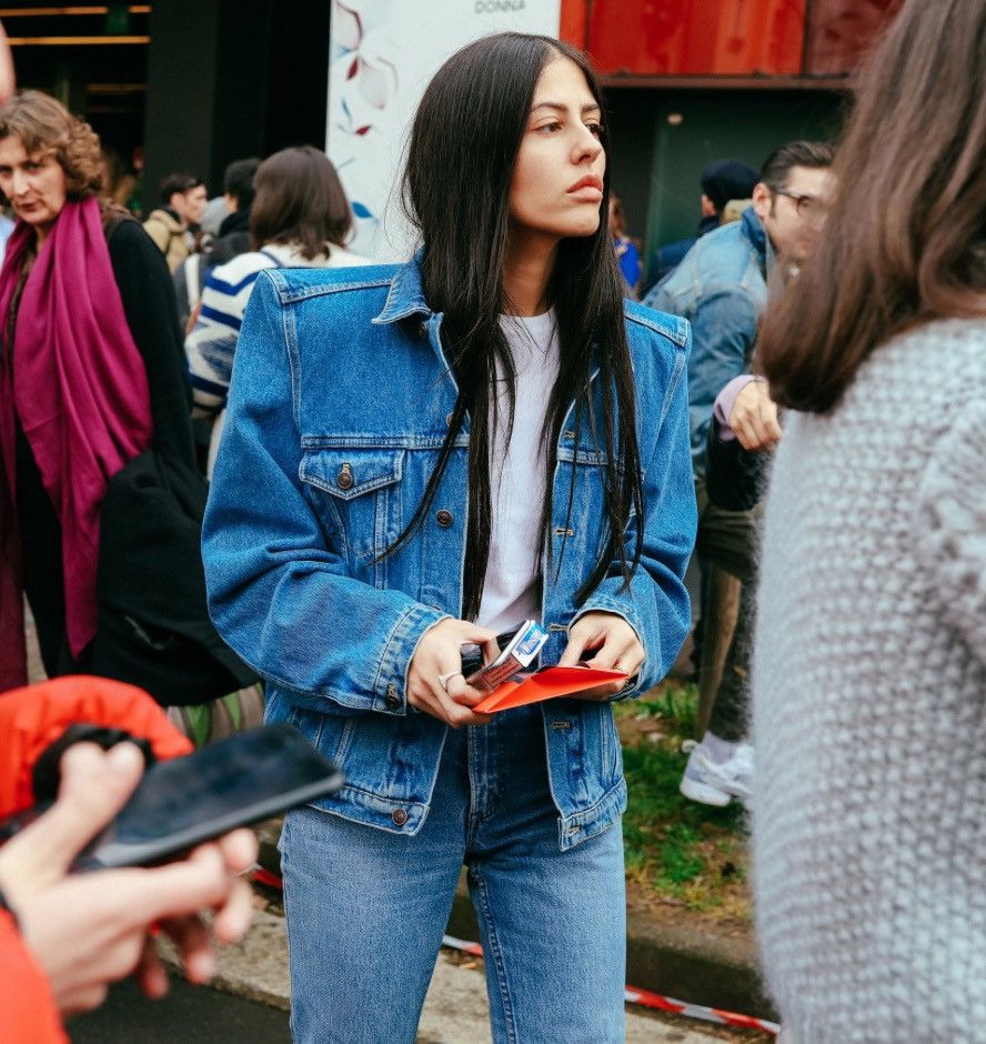 Balenciaga Balenciaga 2017 Padded Shoulder Denim Jacket Size US M / EU 48-50 / 2 - 12 Thumbnail