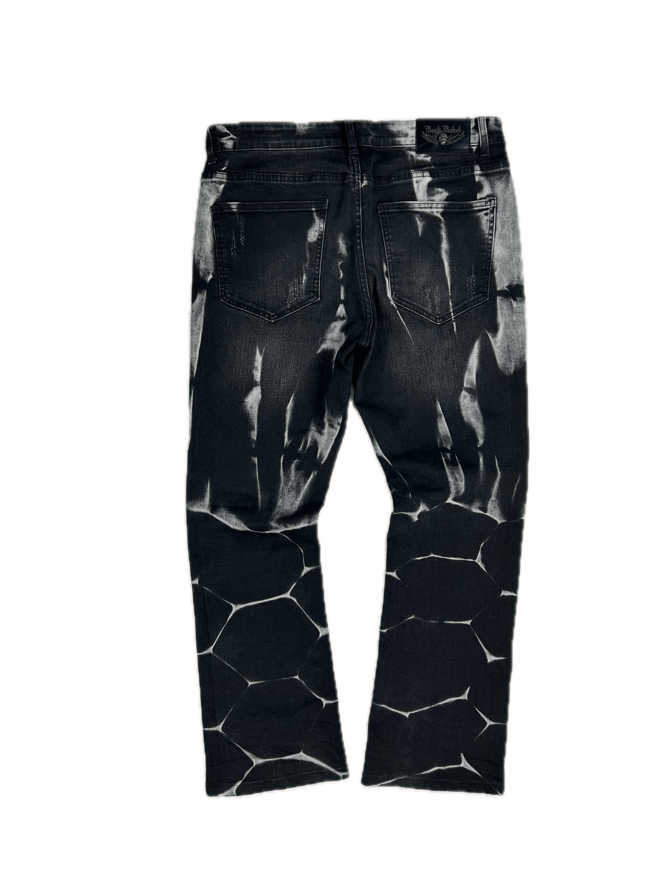JNCO × Japanese Brand Tie Dye Rock Rebel Jeans Loose fit Baggy Drill Fire y2k Size US 34 / EU 50 - 1 Thumbnail
