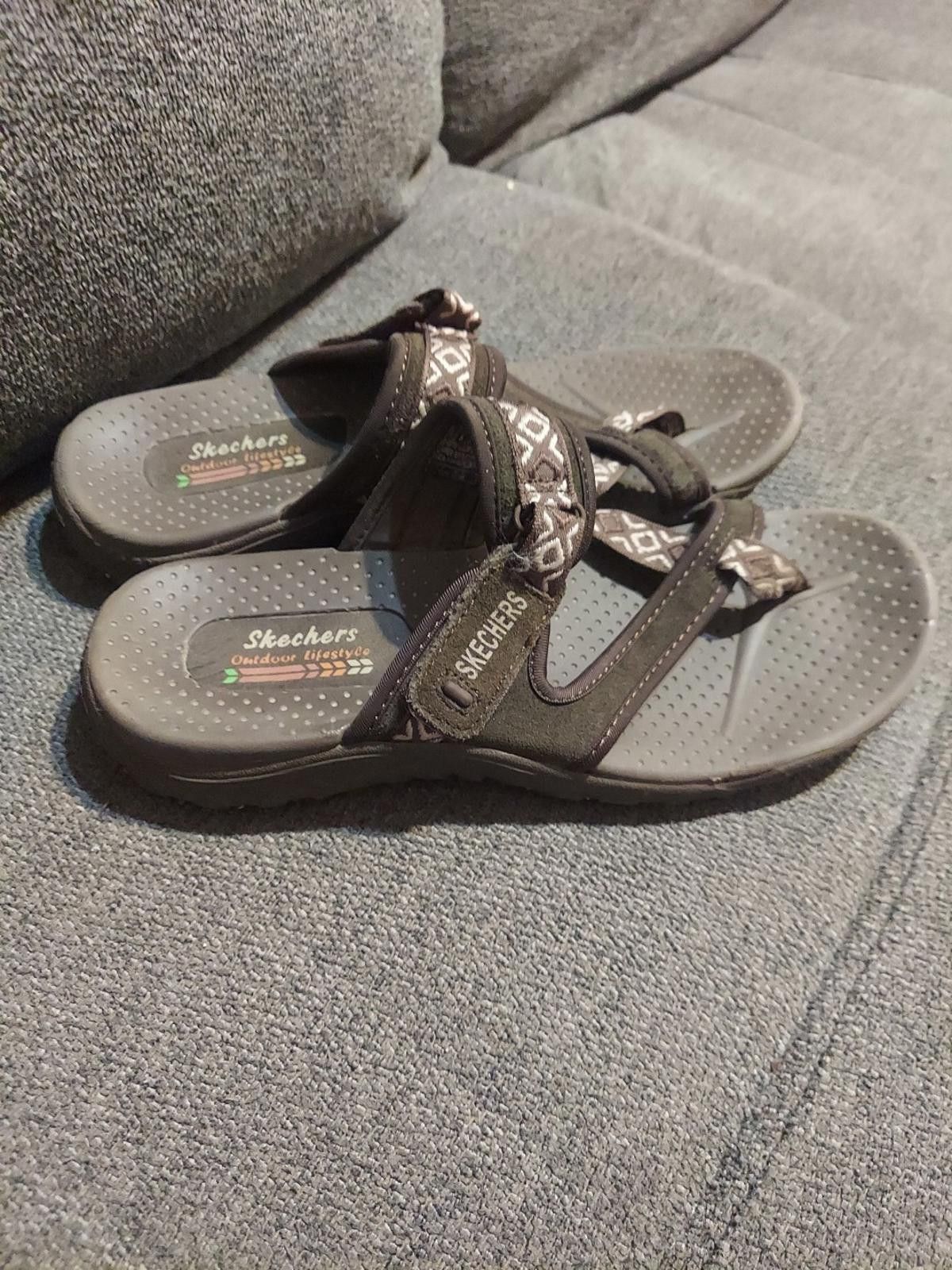 SKECHERS Womens Skechers Outdoor Lifestyle Brown Thong Sandals Size US 8 / IT 38 - 3 Thumbnail