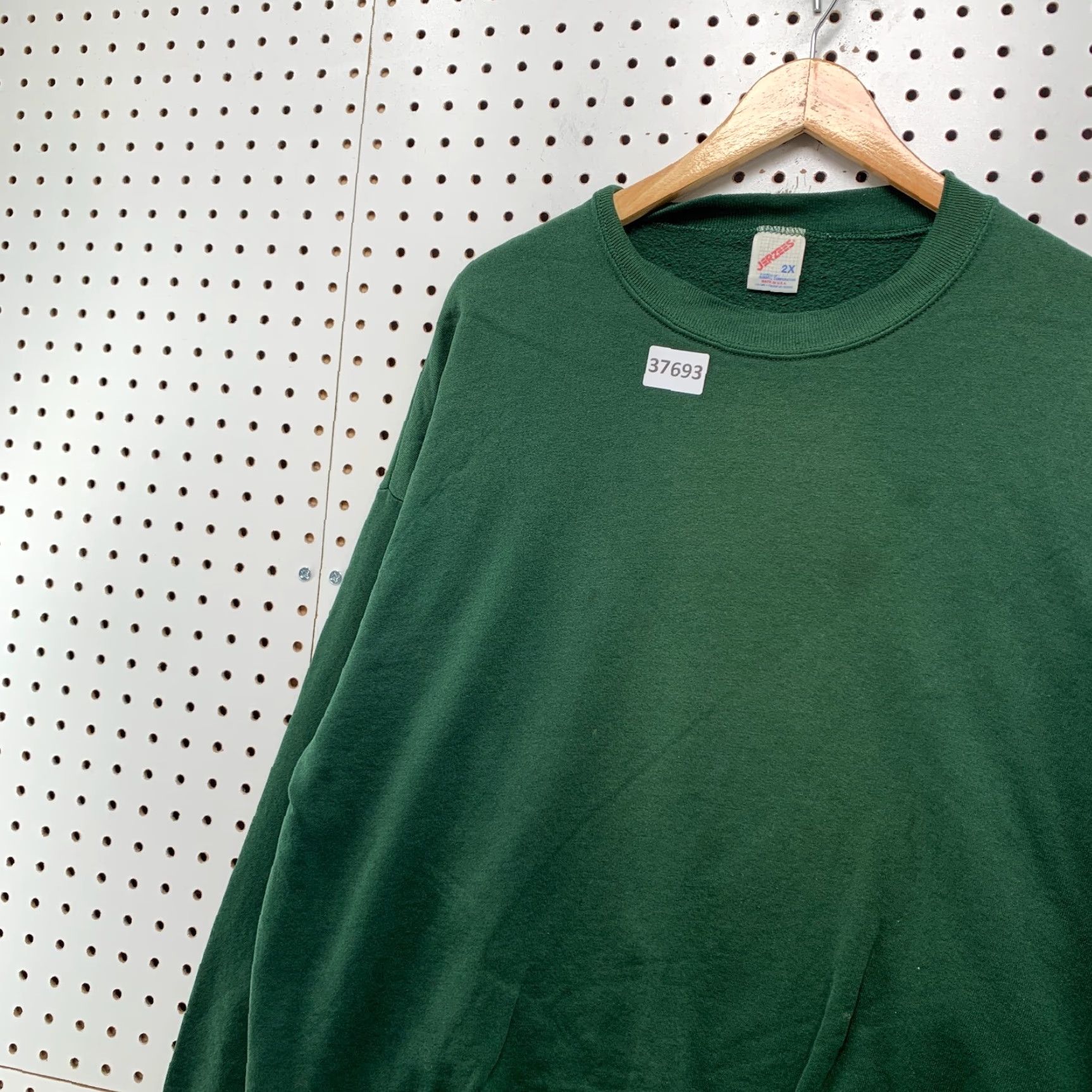 Jerzees VINTAGE Jerzees Sweatshirt Men 2XL Green USA Pullover 80s Blank Crewneck Size US XXL / EU 58 / 5 - 6 Thumbnail