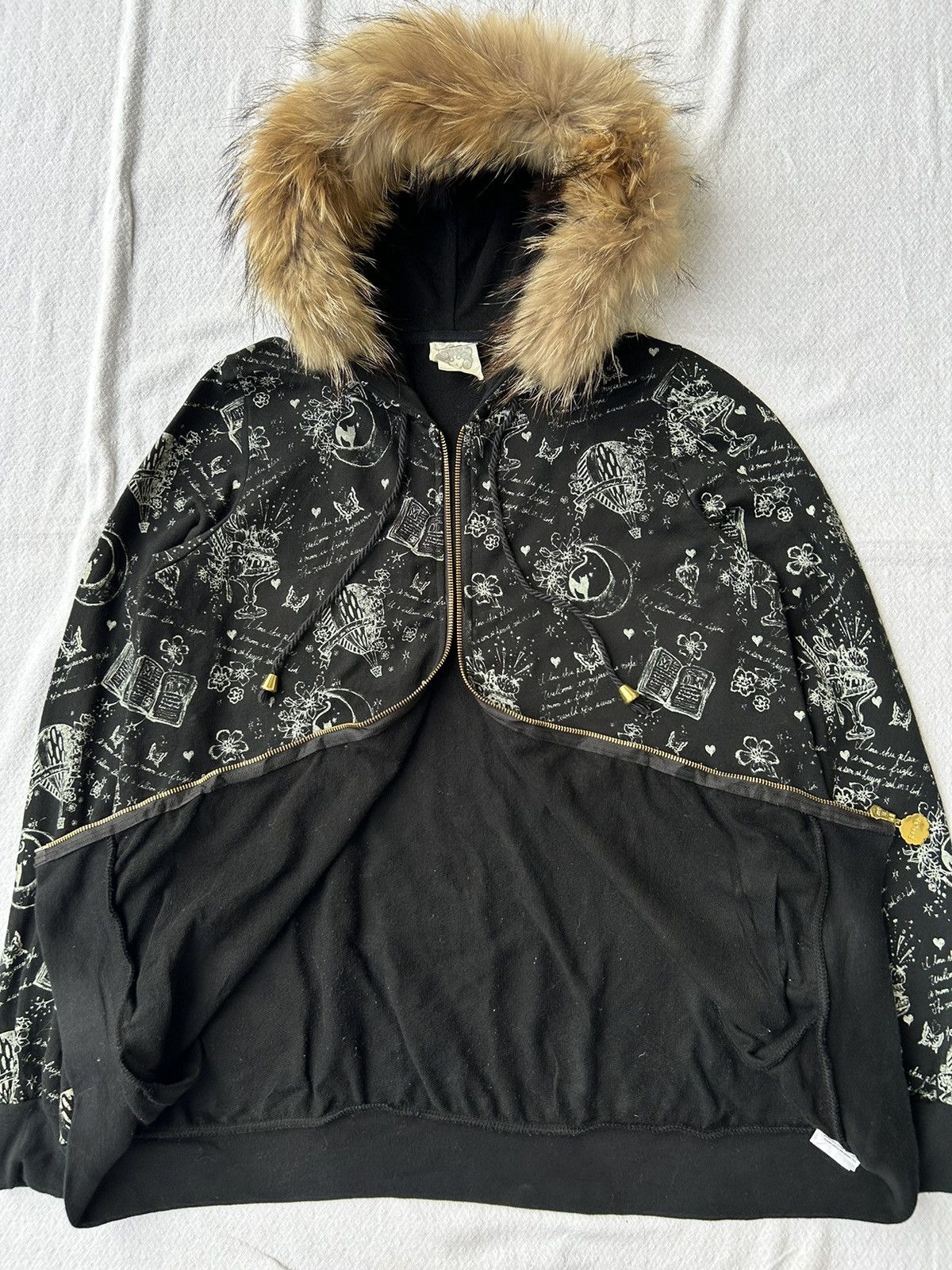 Beauty Beast Scolar fur hoodie poem full print zip style Ifsixwasnine lgb Size US L / EU 52-54 / 3 - 7 Thumbnail