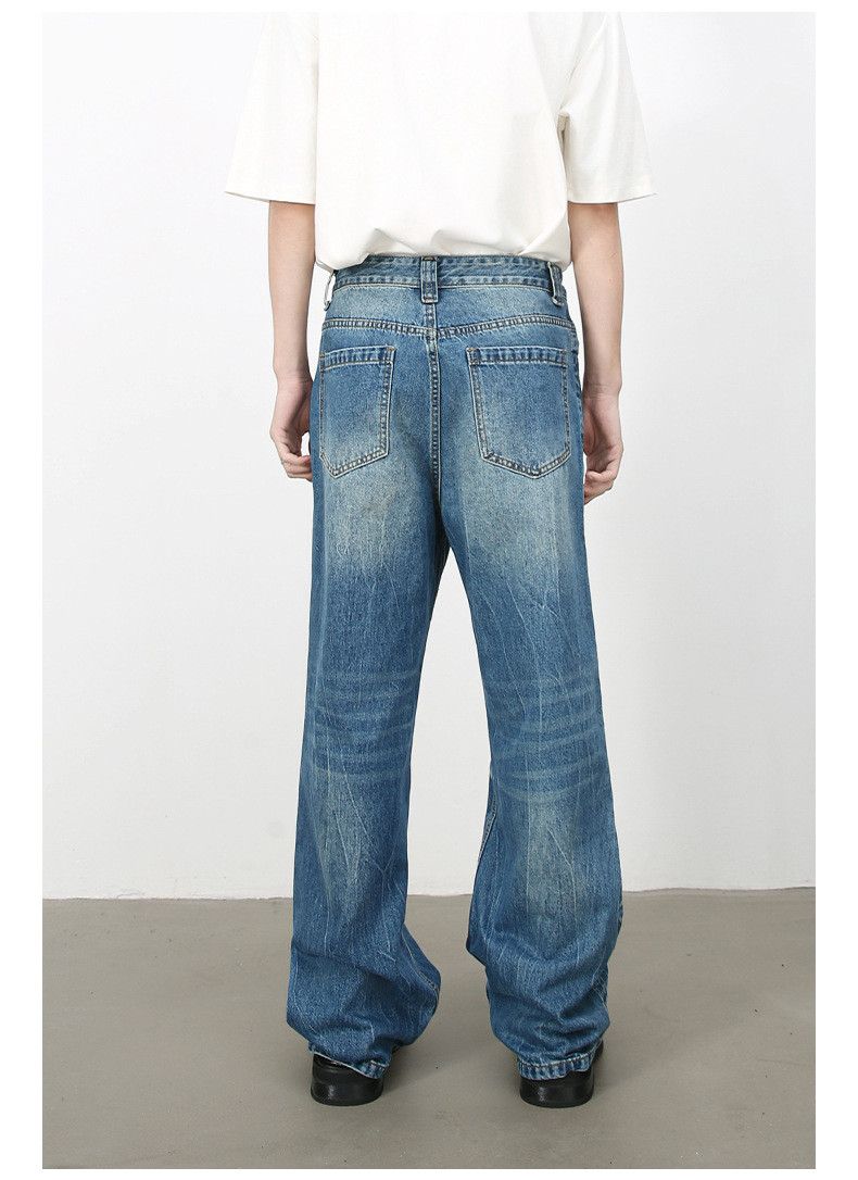Japanese Brand American Style High-Street Lightning-Wash Blue Jeans Size US 32 / EU 48 - 5 Thumbnail