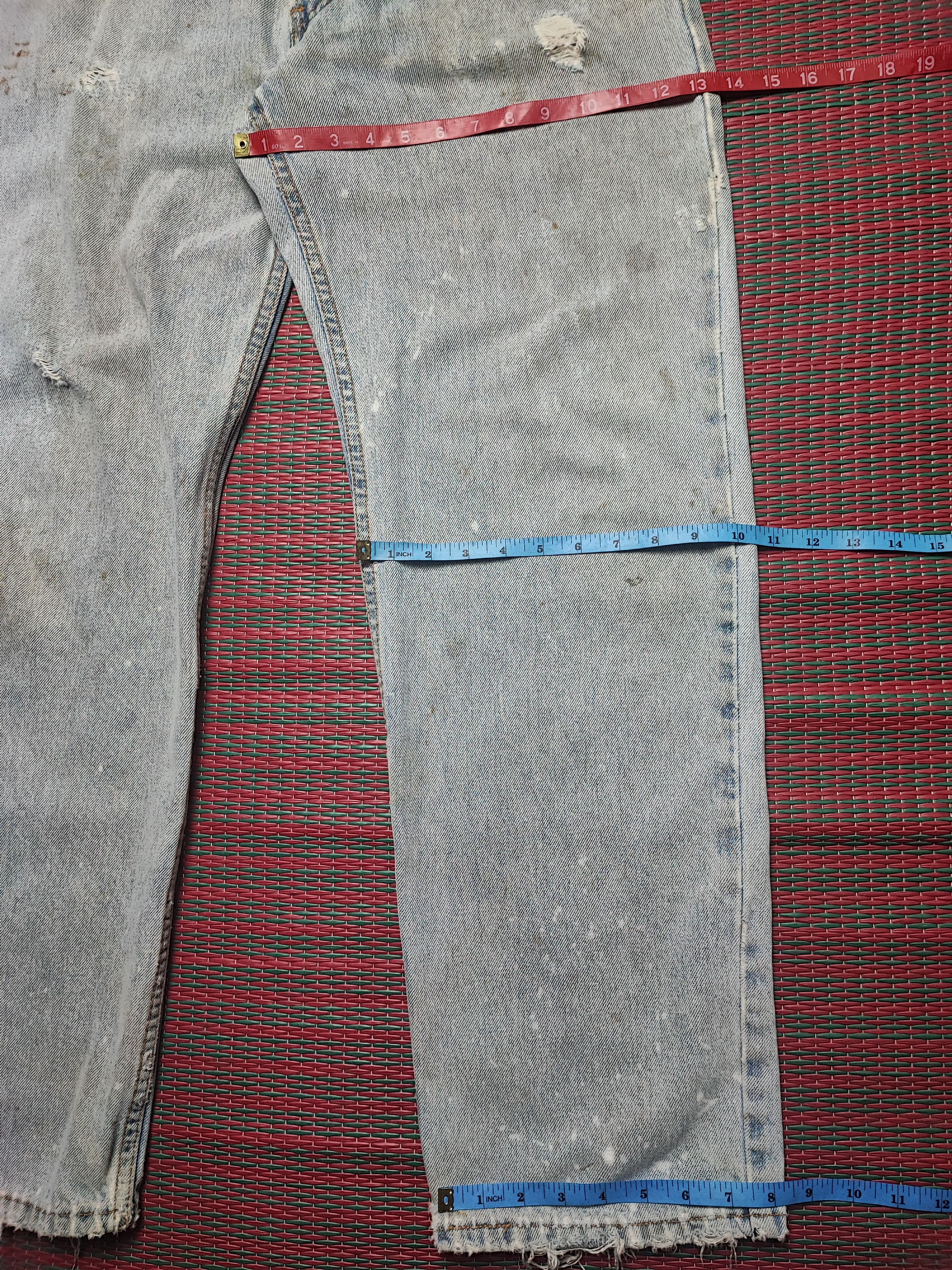 Levi's × Levi's Vintage Clothing × Vintage Vintage levis 550 Painted Jeans Relaxed Fit Size US 35 - 7 Thumbnail