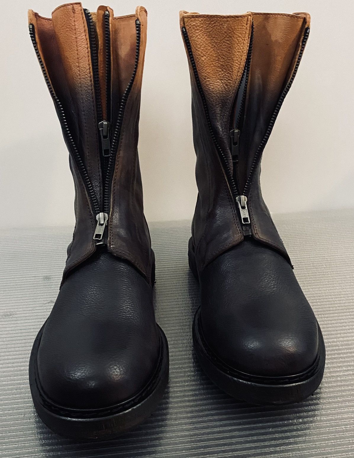 Ann Demeulemeester Ann Demeulemeester 🇮🇹 cognac/blk degrade dayzero boots 11 NEW Size US 11 / EU 44 - 6 Thumbnail