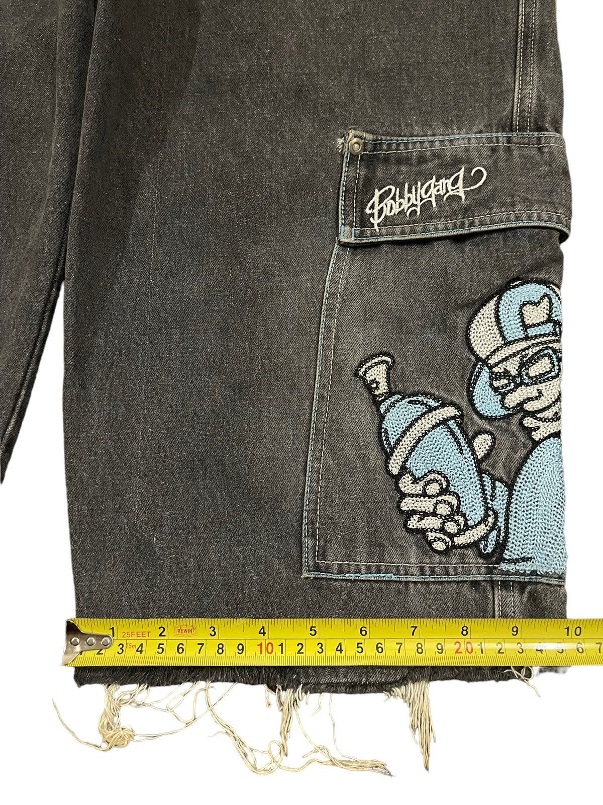 JNCO Vintage 90s Bobby Gang Hip Hop Graffiti Short Jeans Size US 30 / EU 46 - 17 Thumbnail