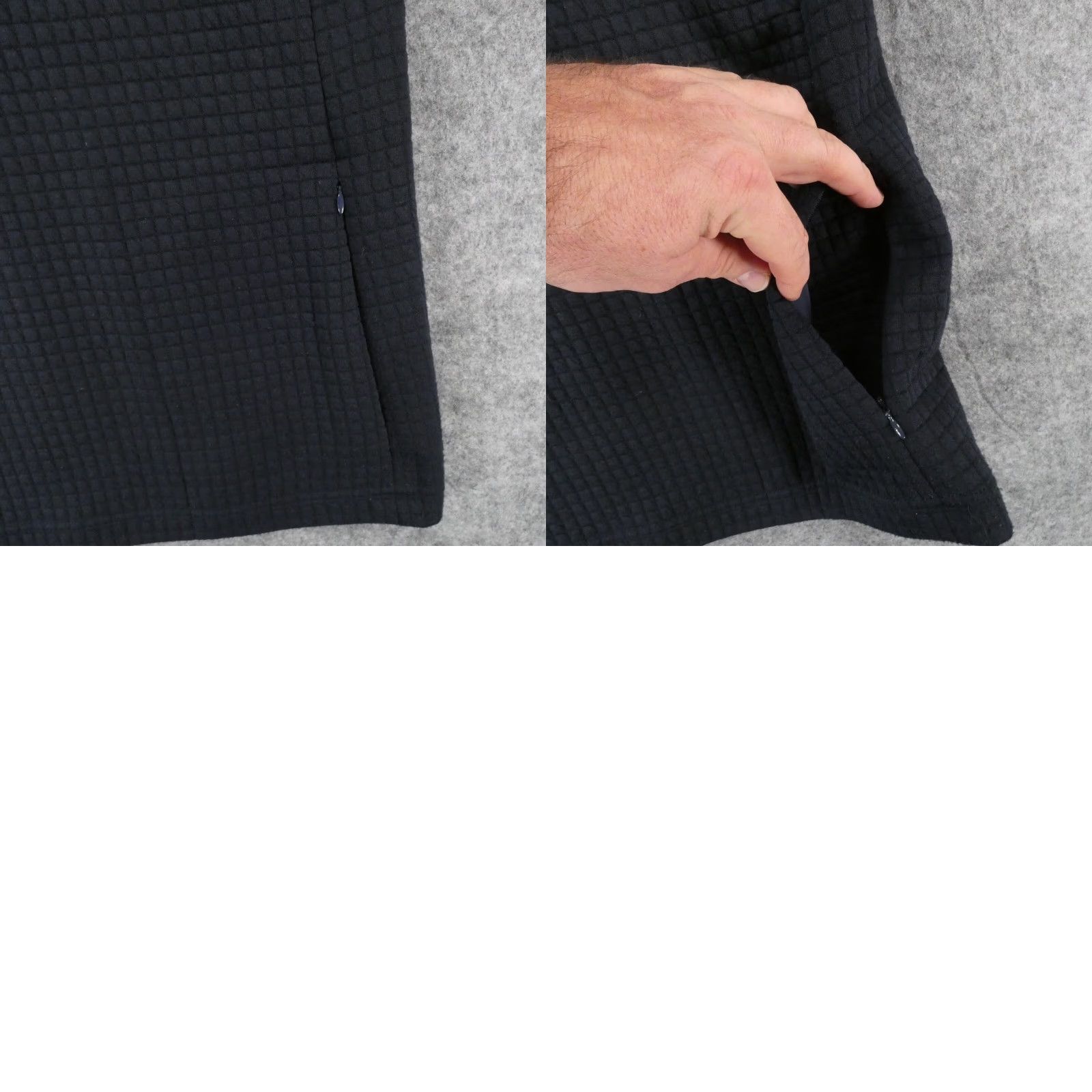 BUGATCHI BUGATCHI Mens Large Stretch Long Sleeve Navy 1/4 Zip Waffle Fleece Pullover Sweater Size US L / EU 52-54 / 3 - 10 Thumbnail