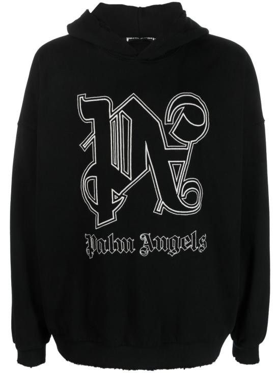 Palm Angels PALM ANGELS Men Hoodies PMBB126E23FLE001 1003 Black Size US XL / EU 56 / 4 - 1 Thumbnail
