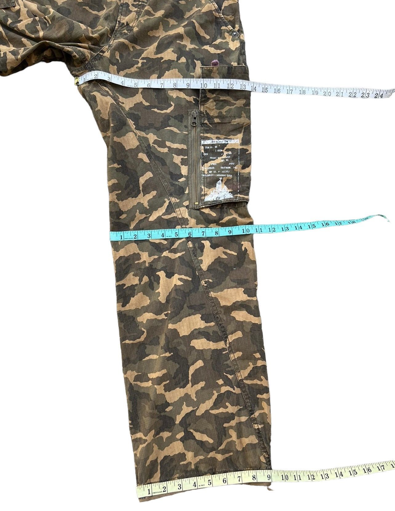 PPFM Vintage PPFM Japan Ripstop Camo Military Cargo Trouser Pant Size US 31 - 4 Thumbnail