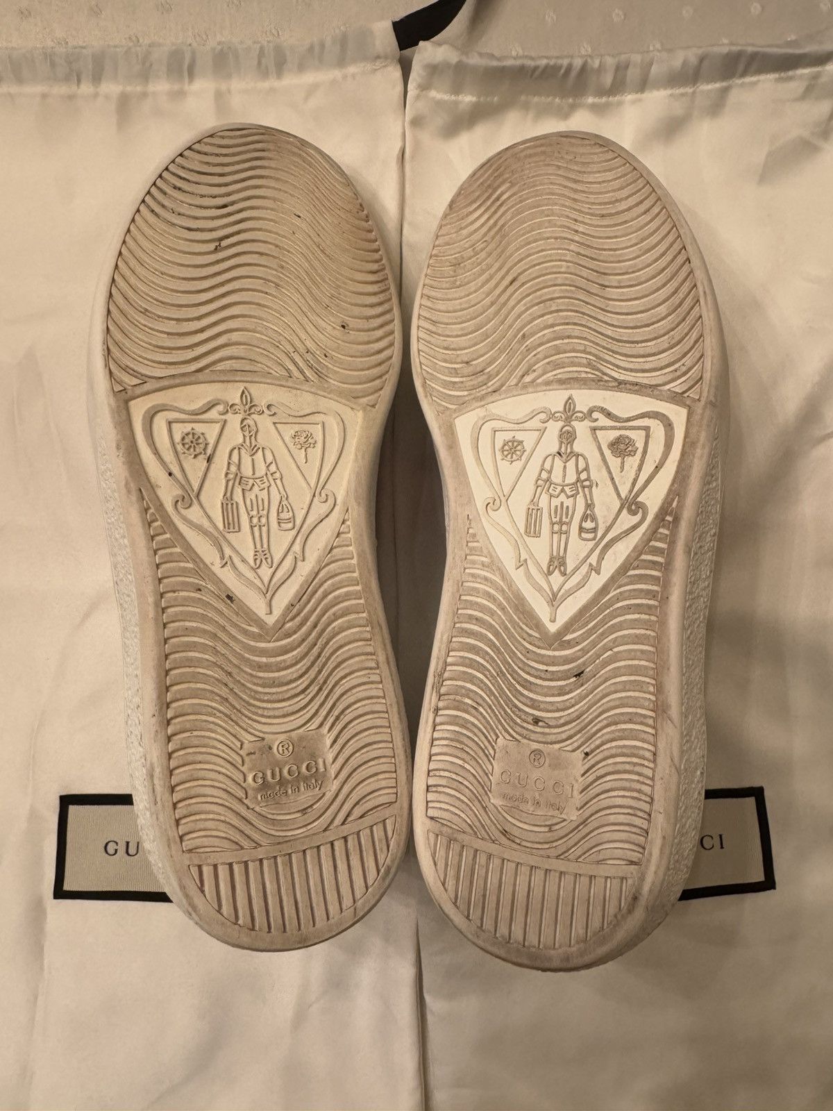 Gucci Silver Red+Blue Stripe Ace Sneaker w/ Python Size US 7.5 / EU 40-41 - 8 Thumbnail