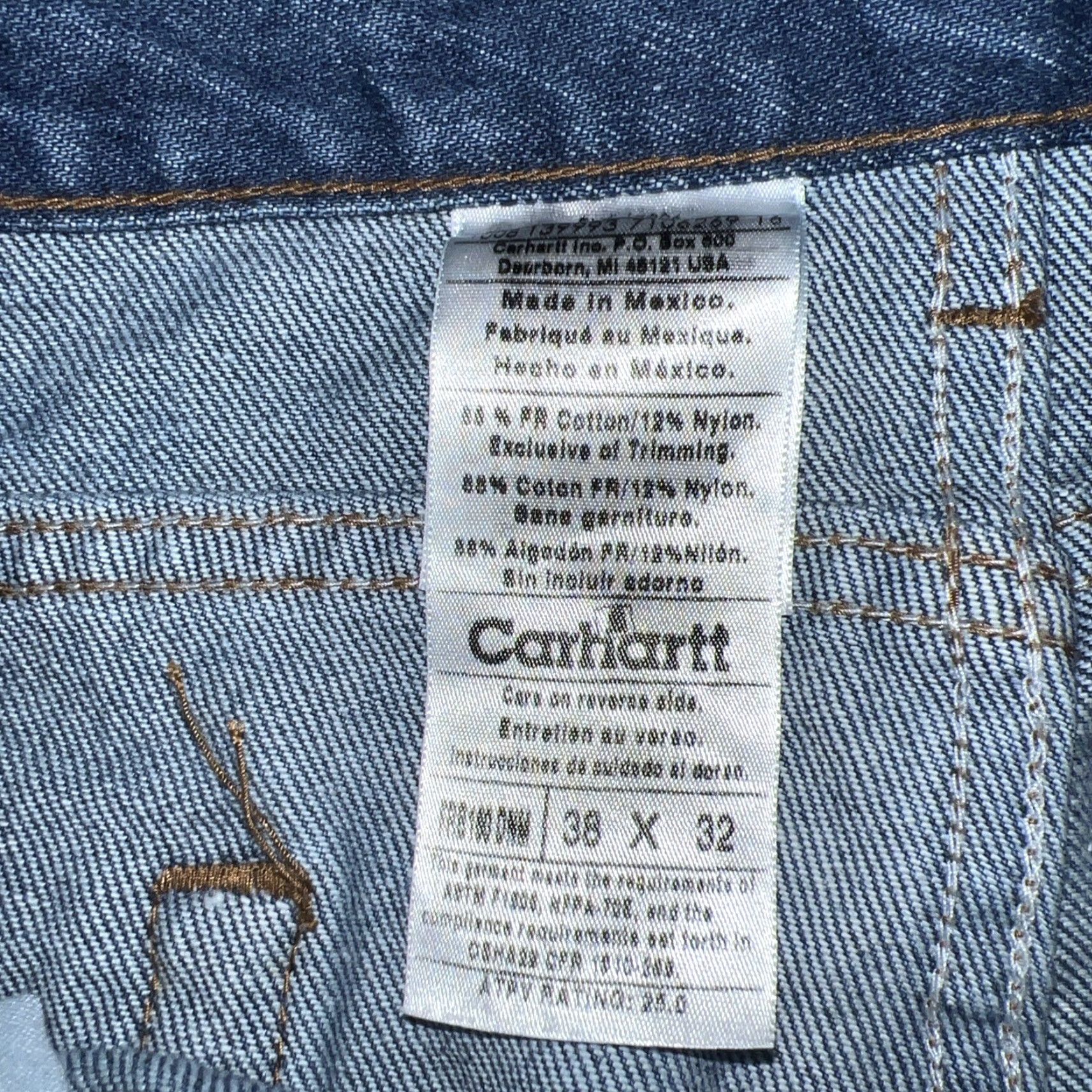 Carhartt VINTAGE Carhartt Jeans 38x32 MENS Blue 3 HRC FR Straight Trousers Size US 38 / EU 54 - 5 Thumbnail