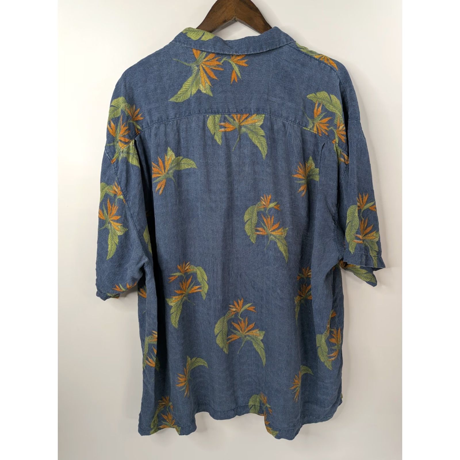Tommy Bahama Tommy Bahama Shirt Mens 2XL Silk Floral Birds Of Paradise Loop Collar Hawaiian Blue Size US XXL / EU 58 / 5 - 3 Thumbnail