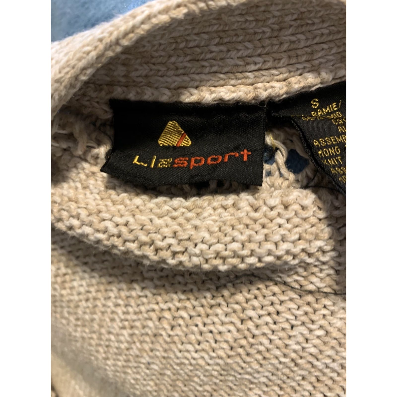 Vintage Womens Cardigan Sweater V-Neck Long Sleeve SZ S Beige Liz Caliborne Sport Size S / US 4 / IT 40 - 6 Thumbnail