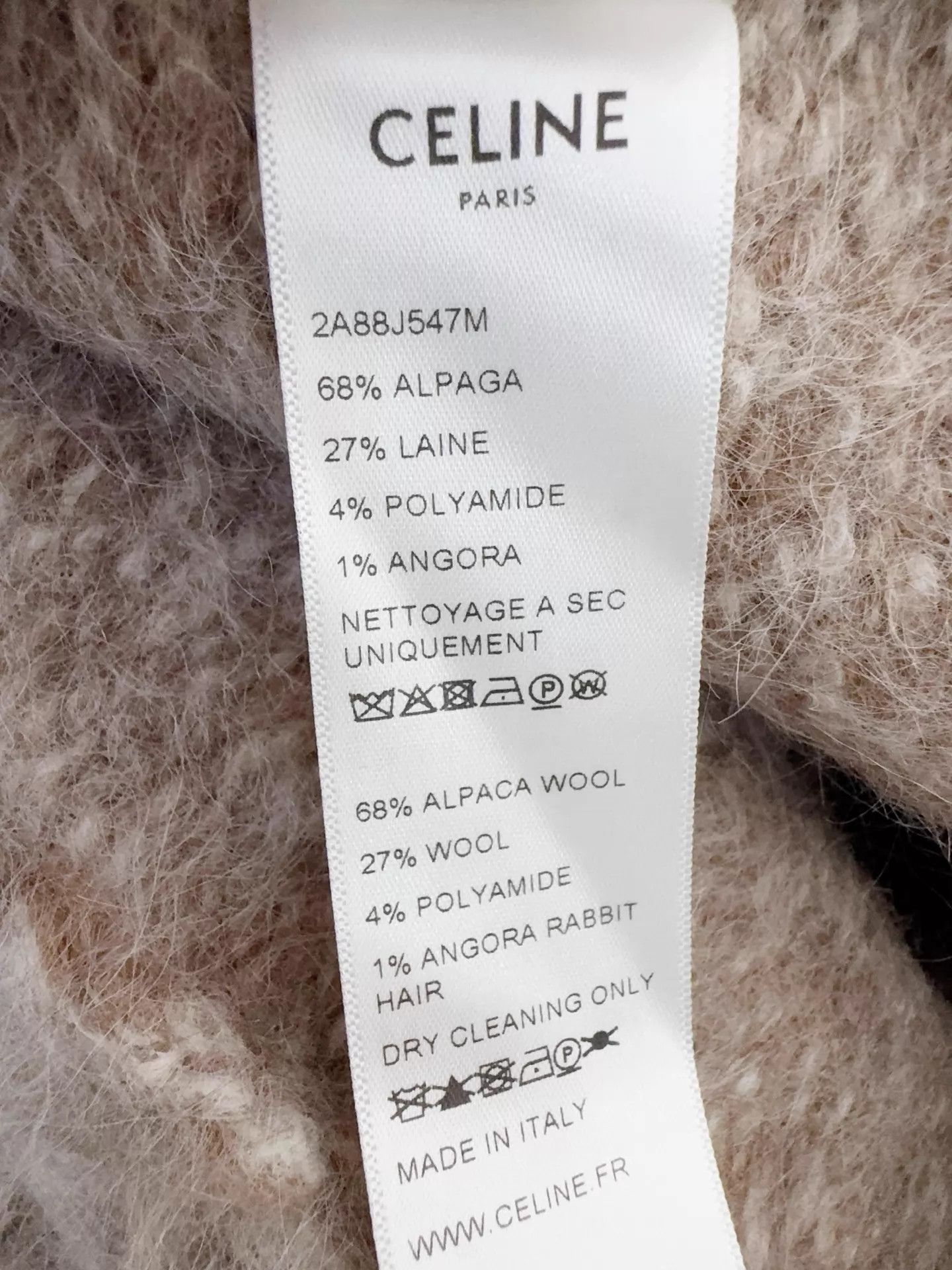 Celine Celine New Wool Alpaca Cloak S Unique Cute Size ONE SIZE - 5 Thumbnail