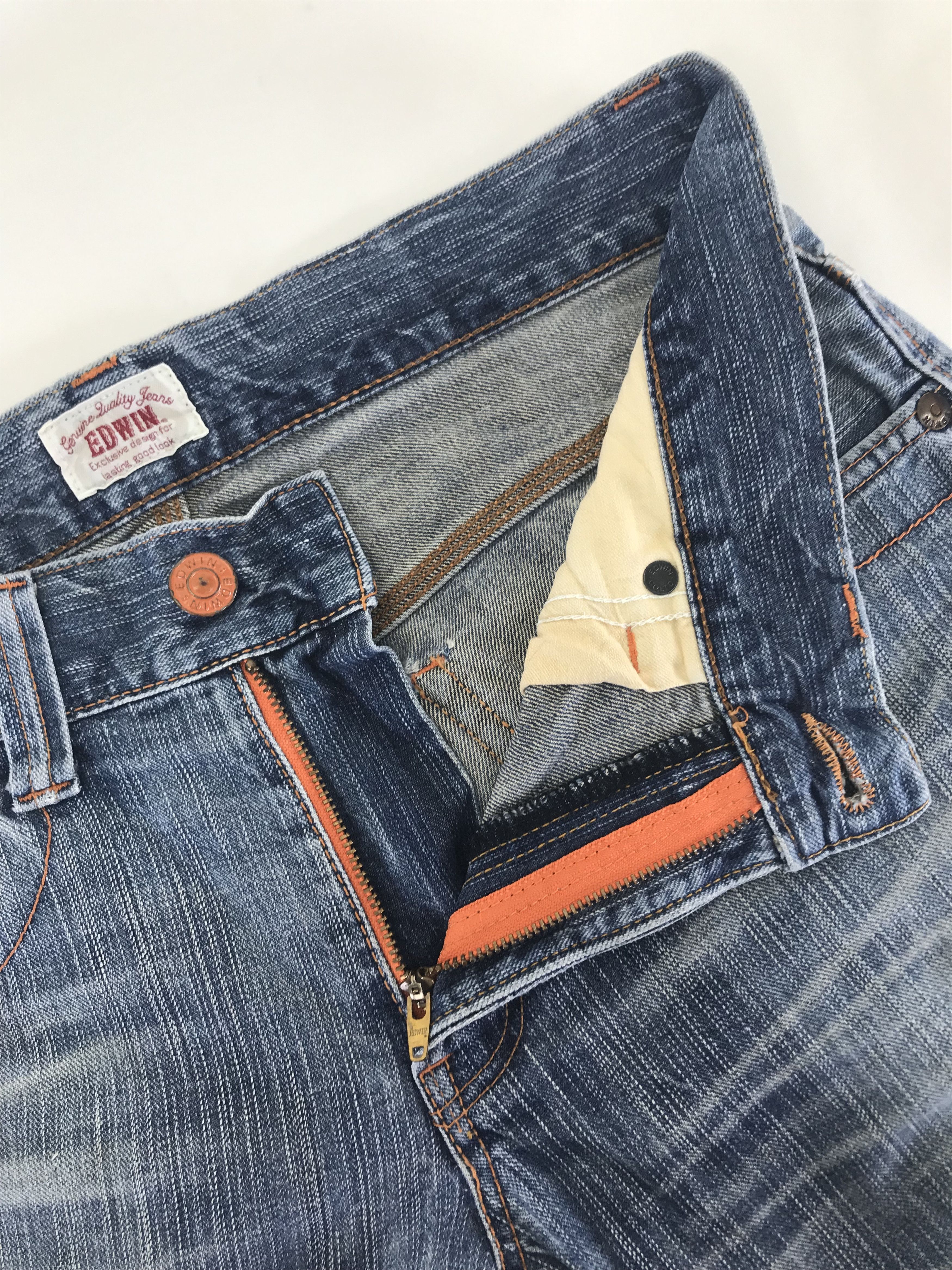 Edwin Vintage Edwin 403 XVS Faded Blue Jeans Distressed Denim Size US 32 / EU 48 - 9 Thumbnail