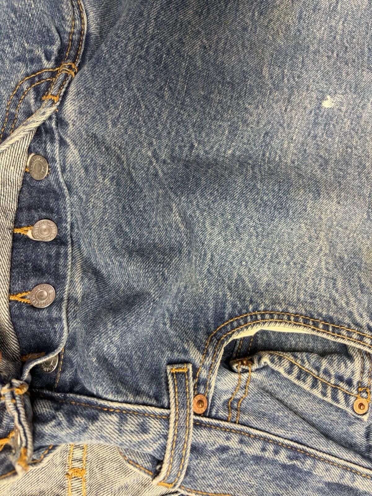 Levi's Levi 501 Mens 34x30 Straight Leg Vintage Red Tab Blue Jeans Size US 34 / EU 50 - 5 Thumbnail