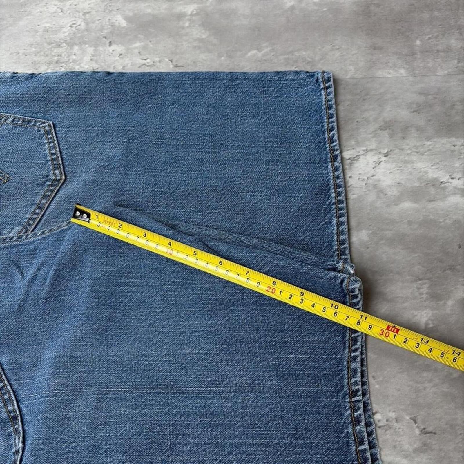 Levi's Y2K Blue Levi’s Grunge Baggy Skater Denim Jorts Size US 40 / EU 56 - 7 Thumbnail