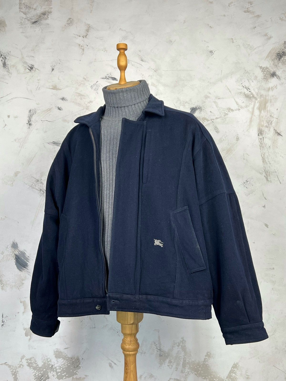 Burberry Vintage Burberrys Wool Bomber Jacket Size L Size US L / EU 52-54 / 3 - 1 Thumbnail