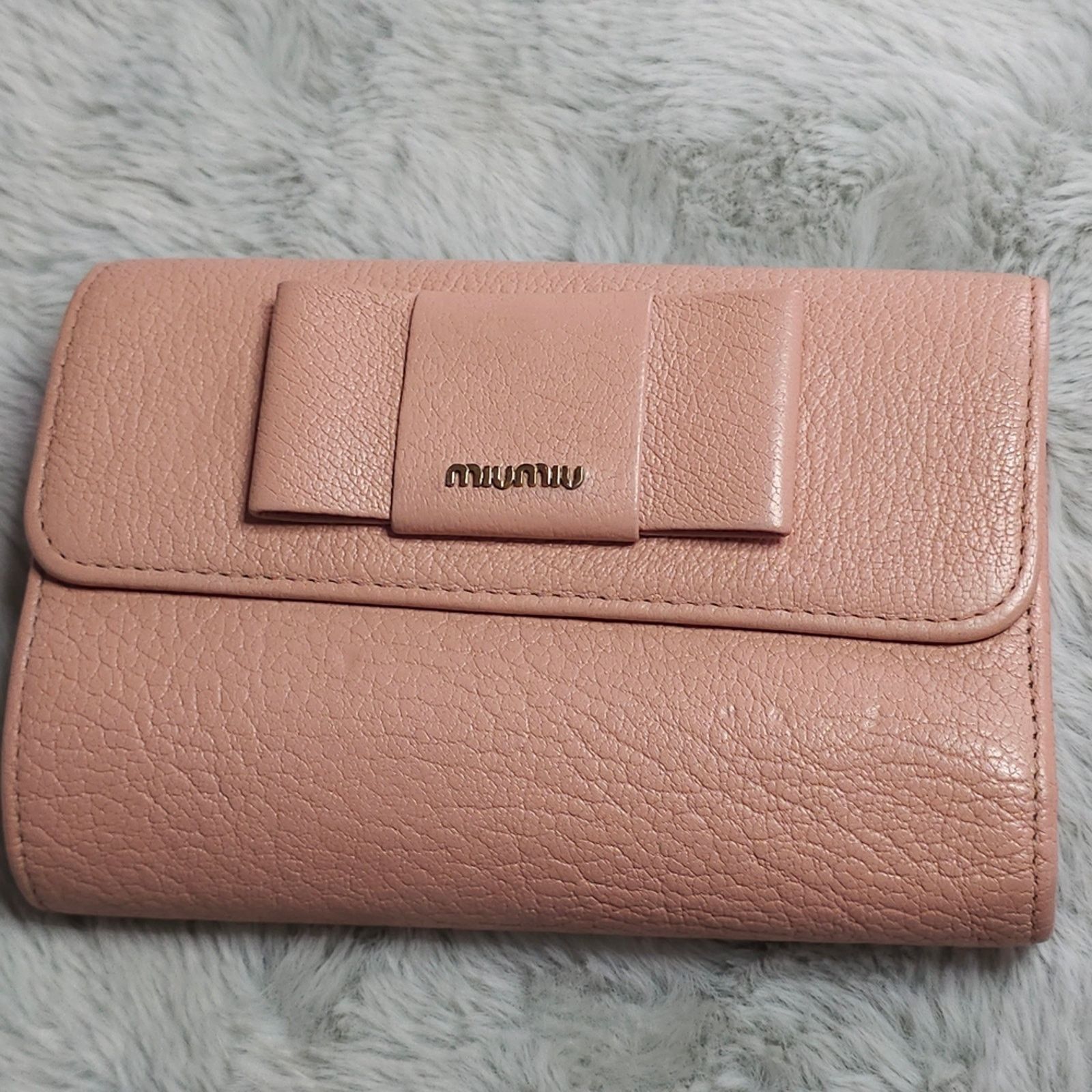 Miu Miu **Authentic**Miu Miu Trifold Wallet Madras Fiocco Orchidea Size ONE SIZE - 1 Thumbnail