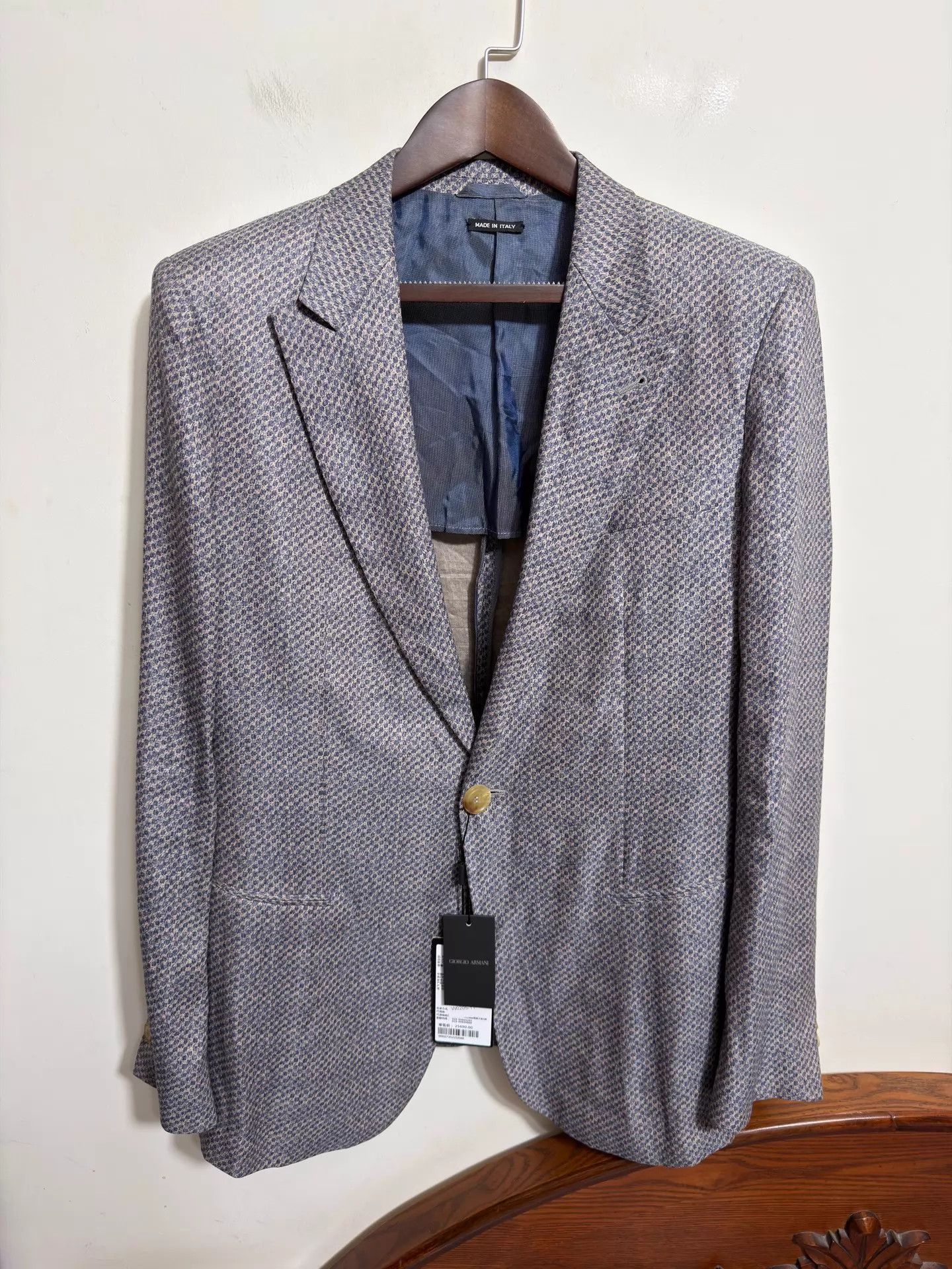 Giorgio Armani Giorgio Armani Slim Suit 52/54 Gray SnakePatterned Size 54R - 1 Thumbnail