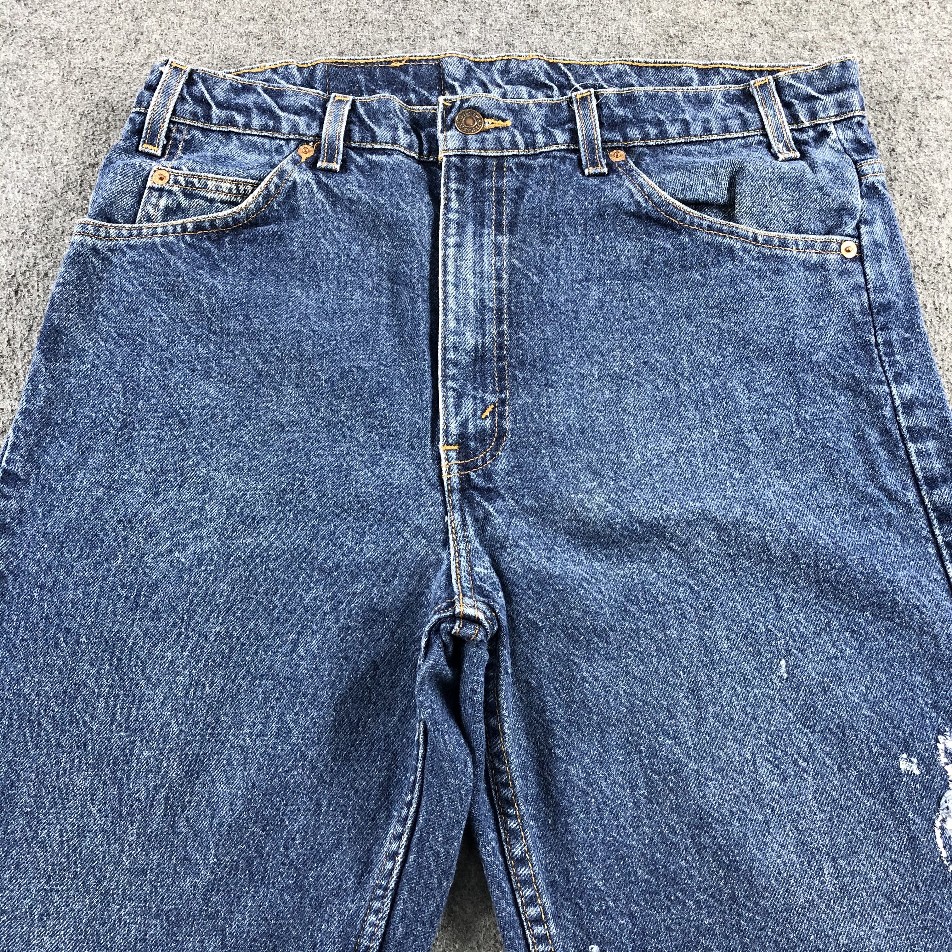 Levi's Vintage 90s Blue Wash Levis 505 Orange Tab Jeans-J2107 Size US 34 / EU 50 - 3 Thumbnail