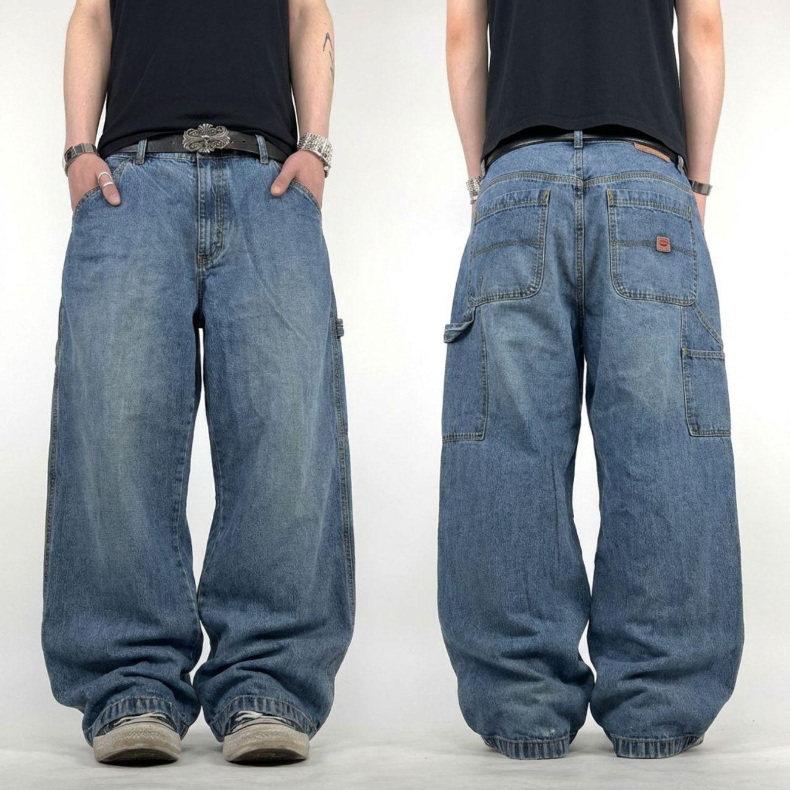Ecko Unltd. × JNCO × Vintage Vintage y2k ecko unltd stonewash grunge baggy archive jeans Size US 36 / EU 52 - 1 Thumbnail