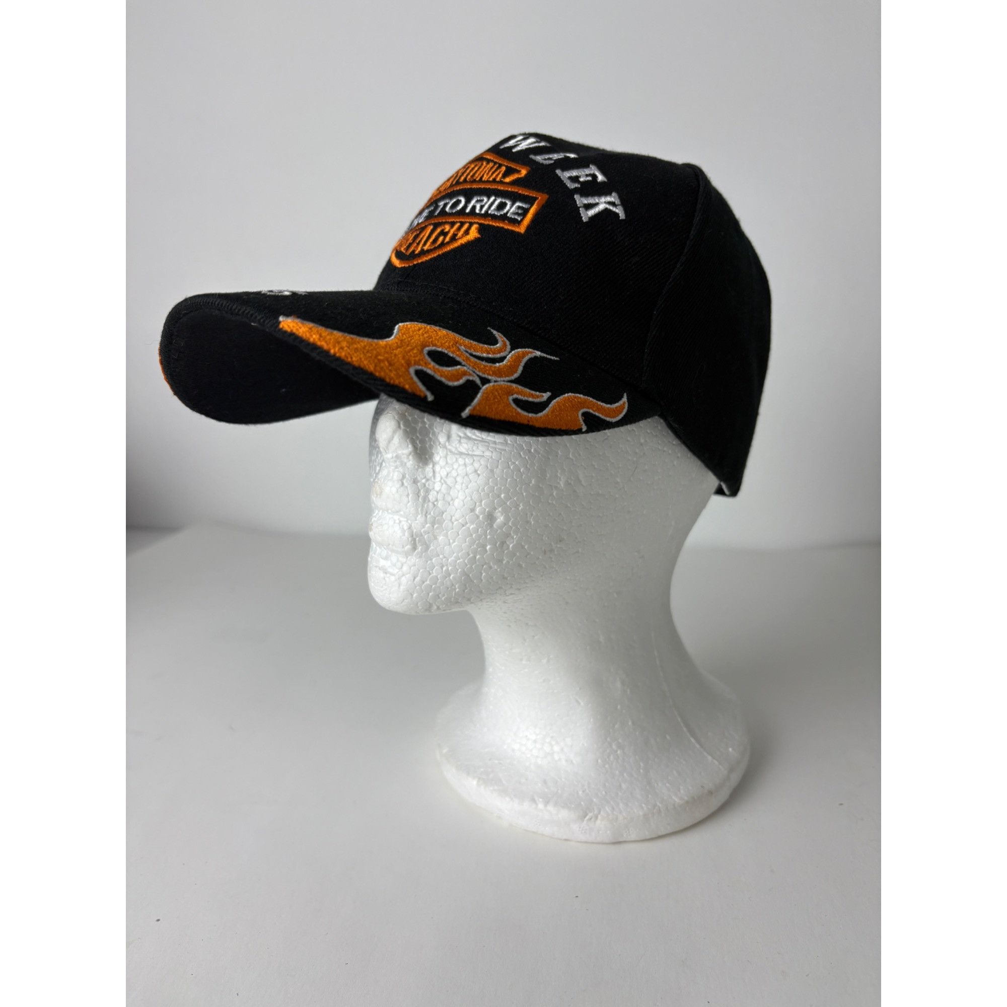 Daytona O/S - Daytona Beach 2015 Bike Week Black Hat with Flames Size ONE SIZE - 1 Thumbnail