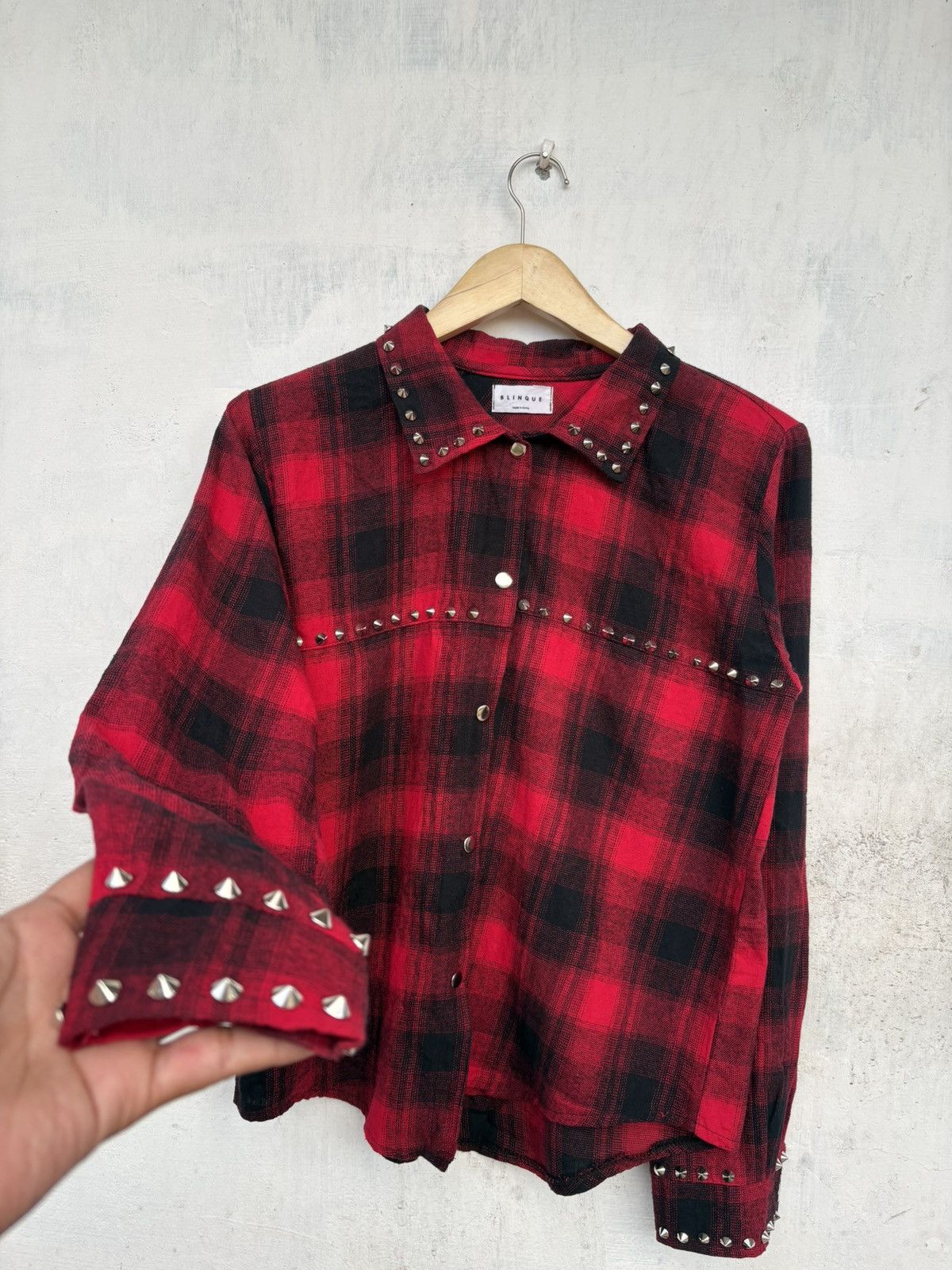 Japanese Brand Studded Plaid Button Up Shirt Size US M / EU 48-50 / 2 - 3 Thumbnail