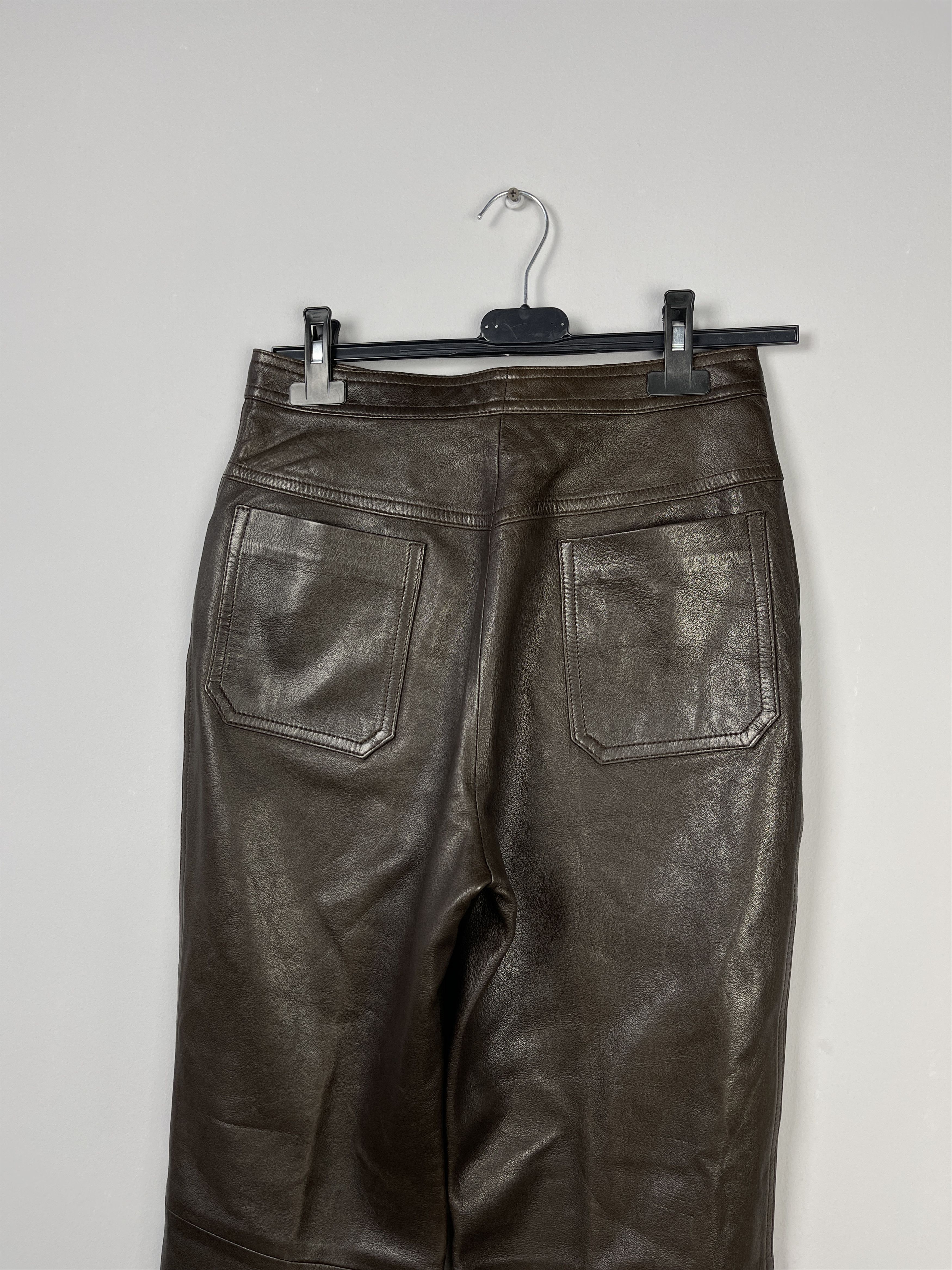 Celine Celine Vintage Cuir Leather Pants Size 30" / US 8 / IT 44 - 5 Thumbnail