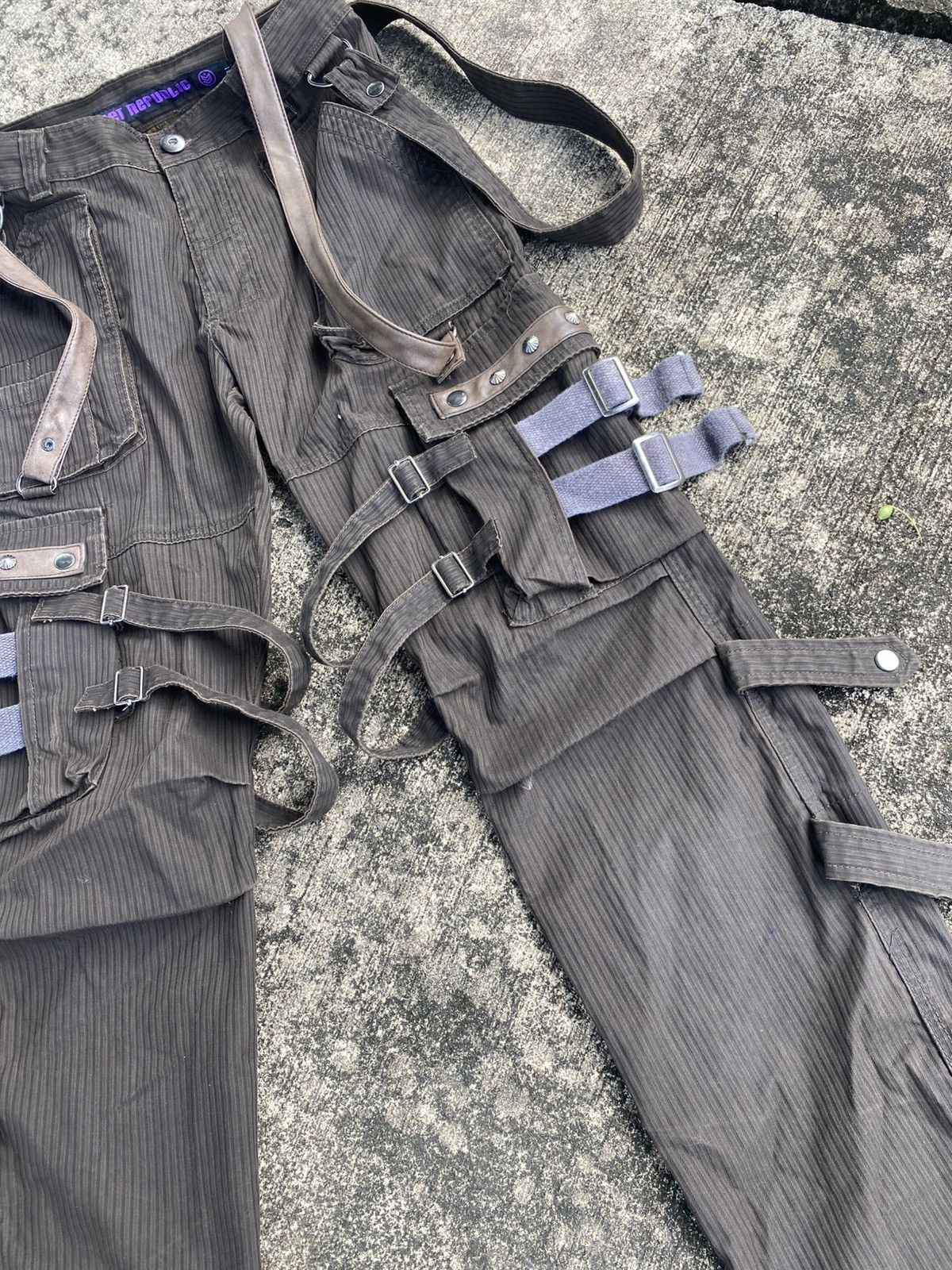 If Six Was Nine Vintage Japanese Brands Street Republic Bondage Cargopants Size US 31 - 3 Thumbnail