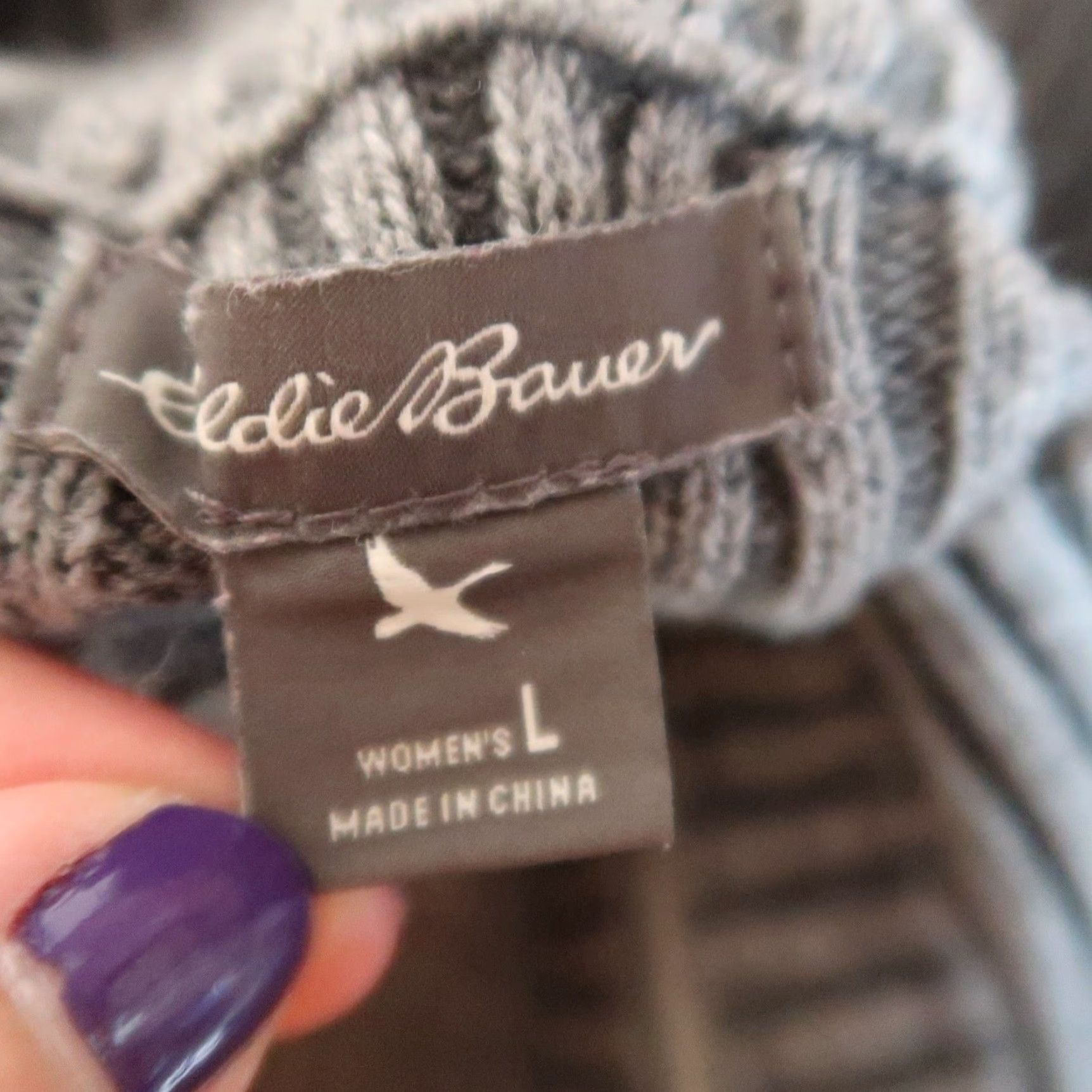 Eddie Bauer Eddie Bauer Grey Rib Knit Zip Front Long Cardigan Sweater L Women Size L / US 10 / IT 46 - 6 Thumbnail