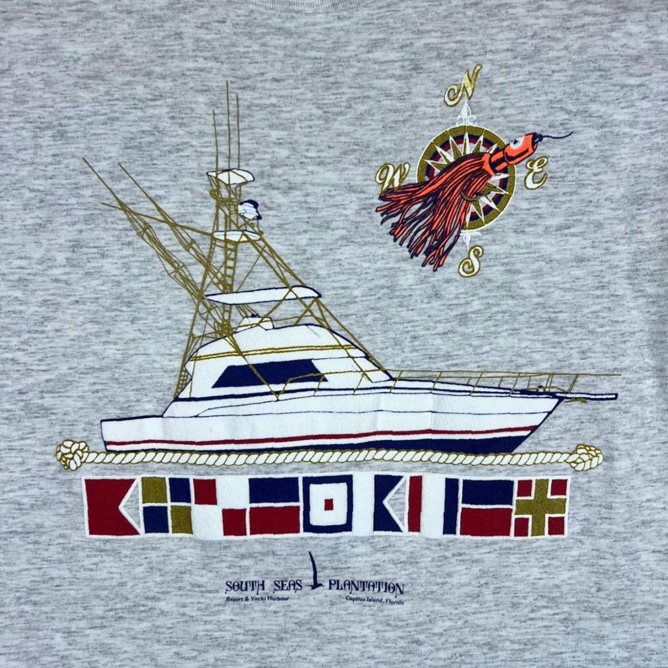 Vintage Vintage SOUTH SEAS PLANTATION Captiva Island Florida Single Stitch T-Shirt S Mens Grey 90s Souvenir Graphic Size US S / EU 44-46 / 1 - 2 Thumbnail