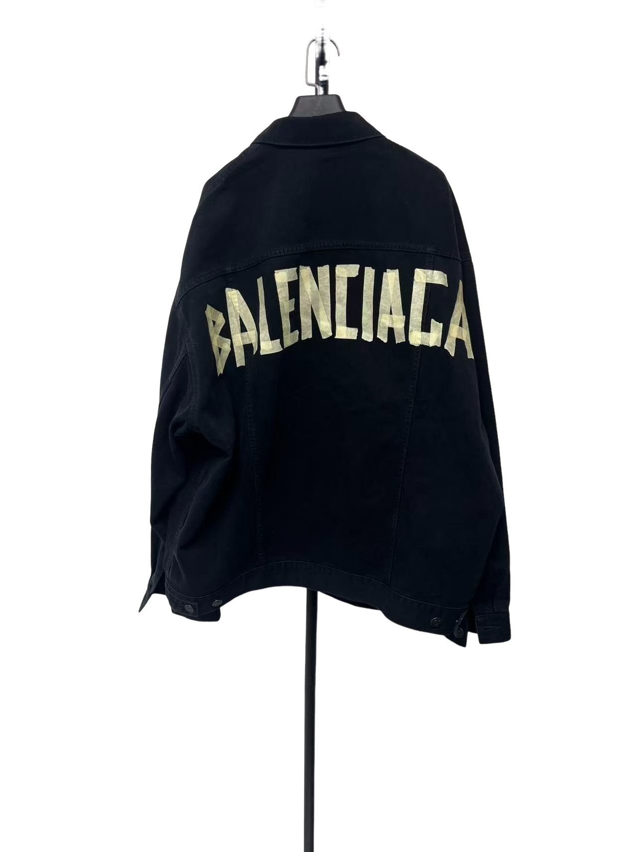 Balenciaga Balenciaga Tape Logo Denim Jacket Size 1 Size US S / EU 44-46 / 1 - 1 Thumbnail