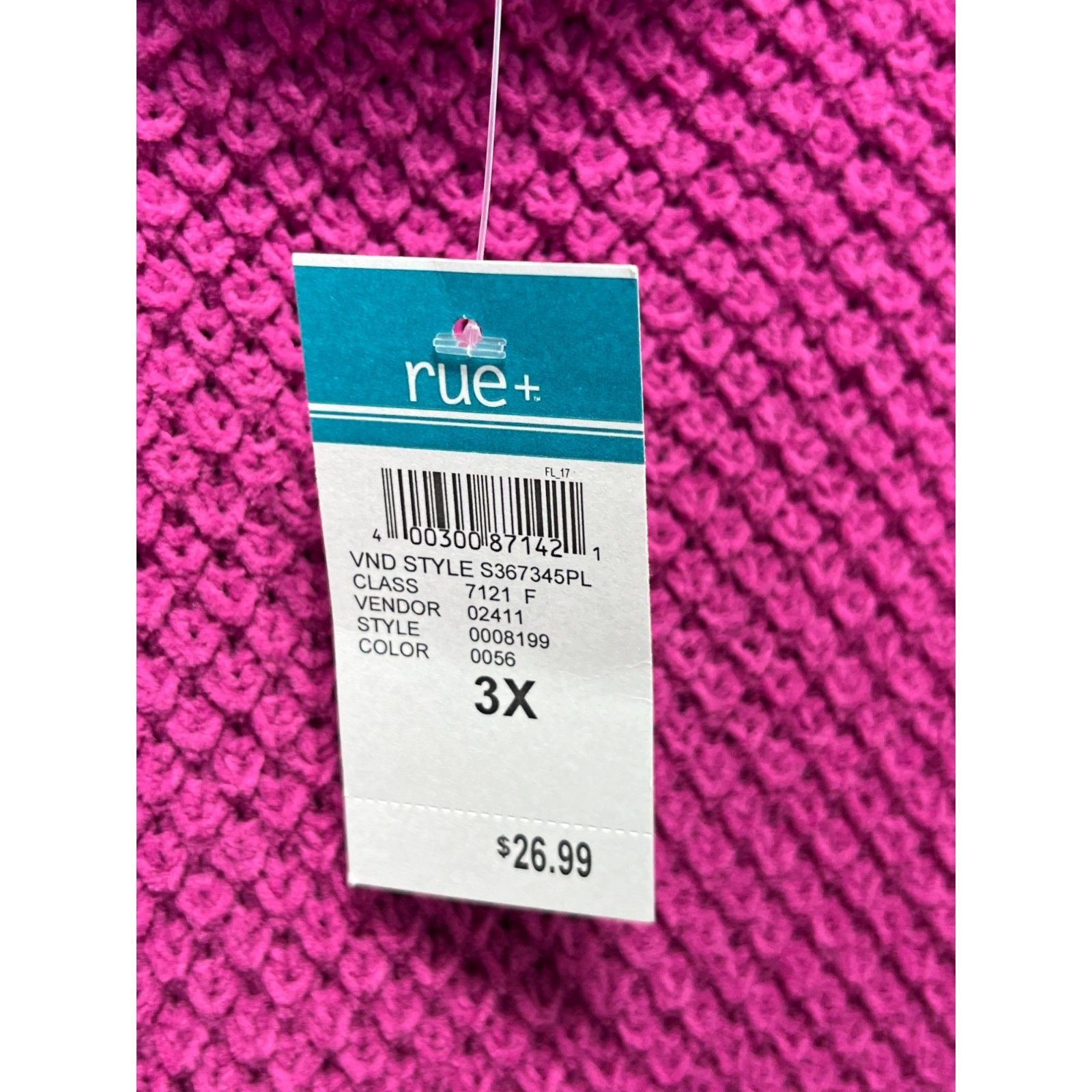 Other Rue + - Women's Long Sleeve Round Neck Crochet Sweater - Pin Size 3XL / US 20-22 - 7 Thumbnail