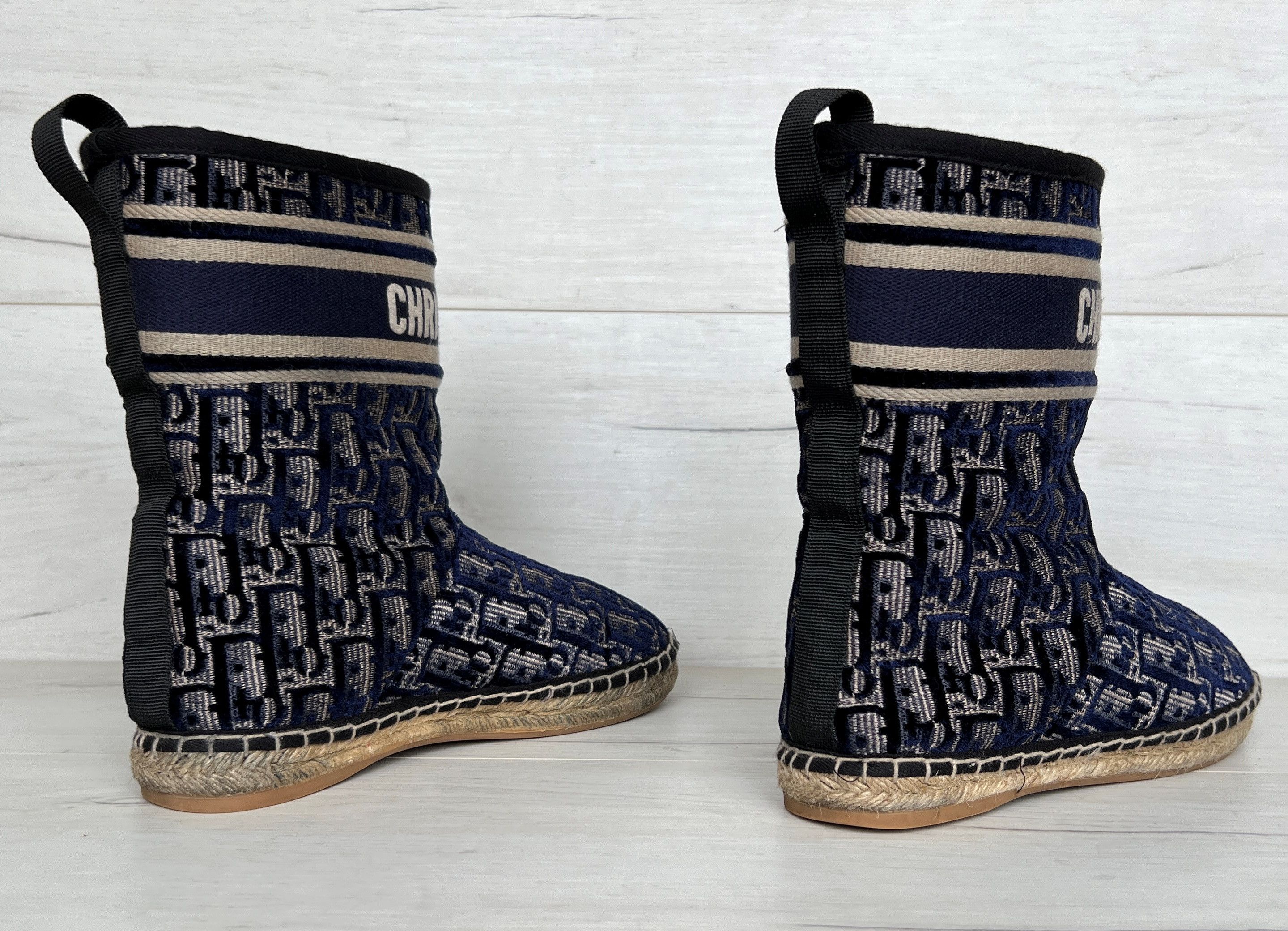 Dior CHRISTIAN DIOR Velvet Oblique Granville Espadrille Boots Size US 8 / IT 38 - 7 Thumbnail