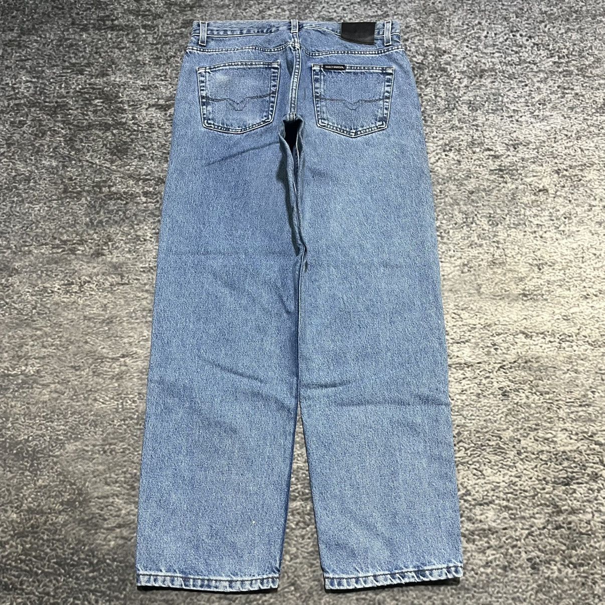 Harley Davidson Vintage 90s Harley Davidson Blue Denim Jeans 34x30 Size US 34 / EU 50 - 1 Thumbnail