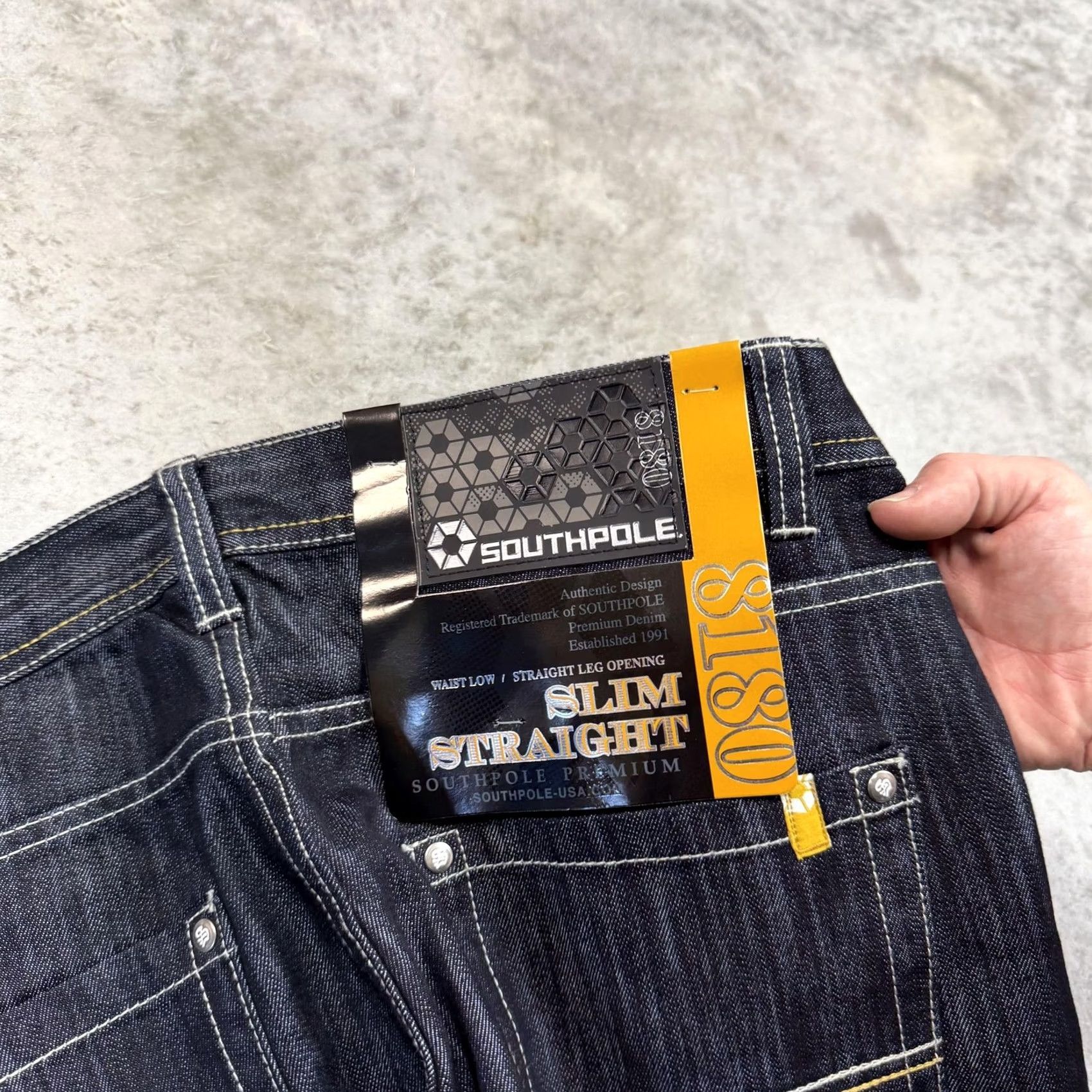 Southpole Southpole Jeans Mens 36x34 Blue Rinse Indigo Slim Straight Denim Pants Size US 36 / EU 52 - 3 Thumbnail