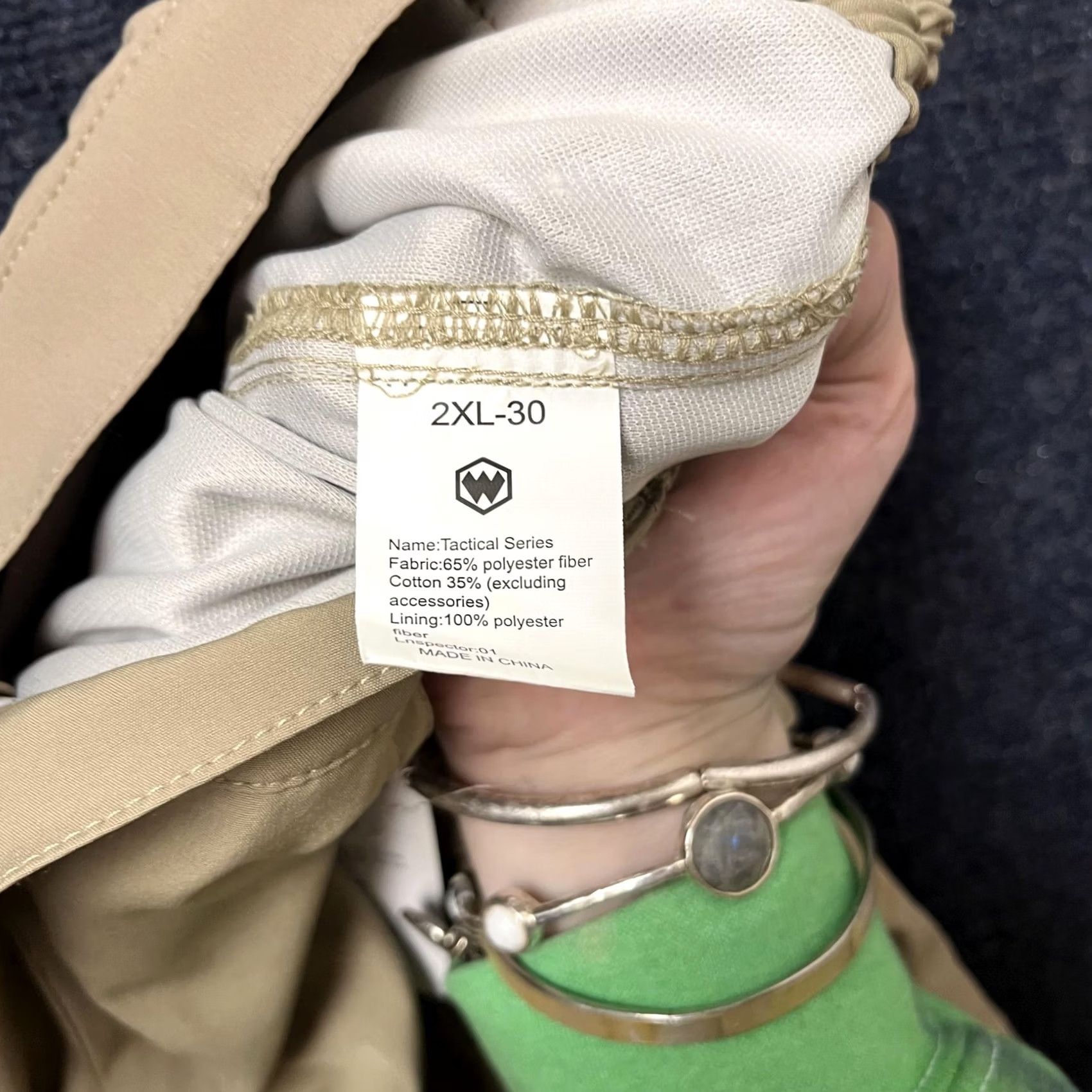 Vintage FLEXCAMO Tactical Series Pants Mens 2XL Beige Cargo Elastic Waist Outdoor Pants Mens 2XL Beige Cargo Pocket Zipper Workwear Casual Outdoor Size US 39 - 3 Thumbnail