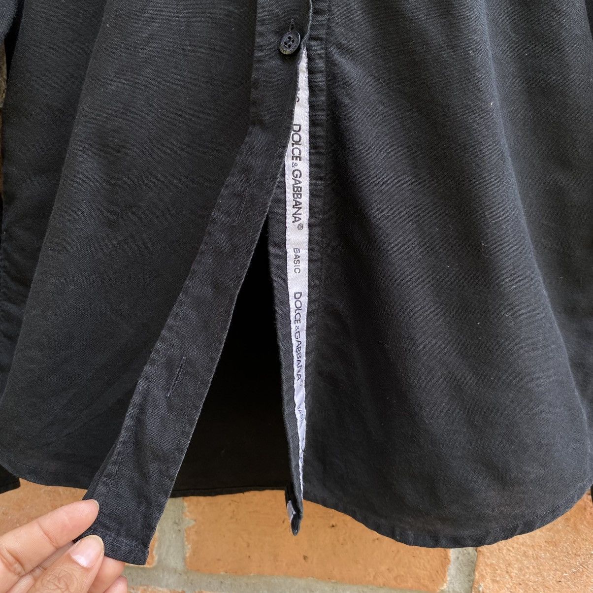 Dolce & Gabbana Dolce & Gabbana Black Fitted Long-Sleeve Collared Shirt Size S / US 4 / IT 40 - 12 Thumbnail