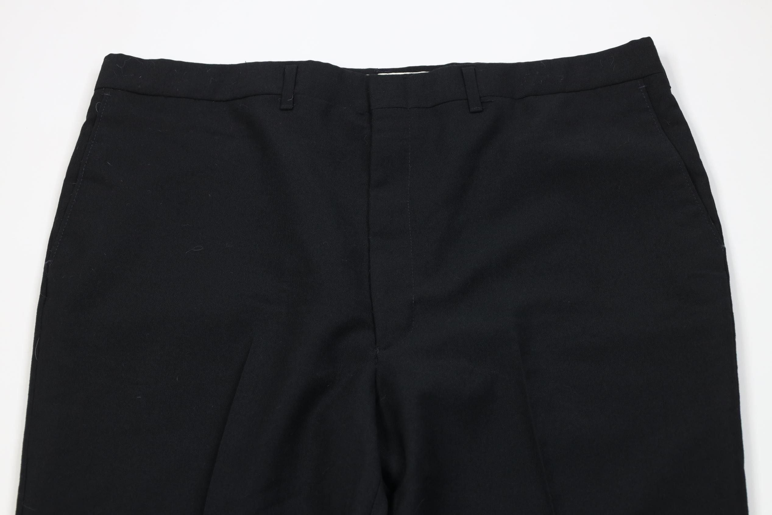 Vintage Vintage 70s Streetwear Knit Wide Leg Chino Pants Black USA Size US 38 / EU 54 - 2 Thumbnail